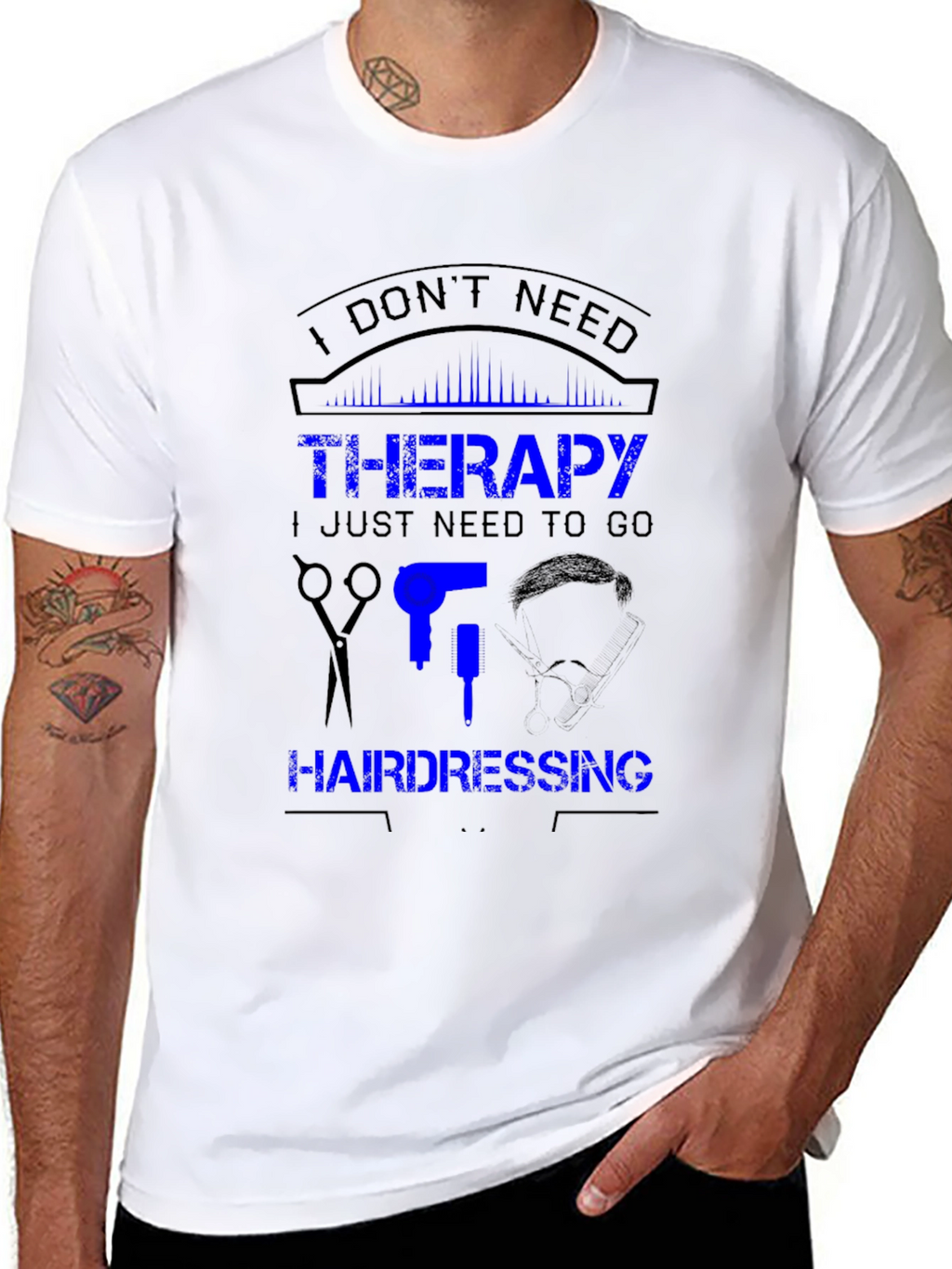 Hairdressing Therapy Black Graphic T-Shirt