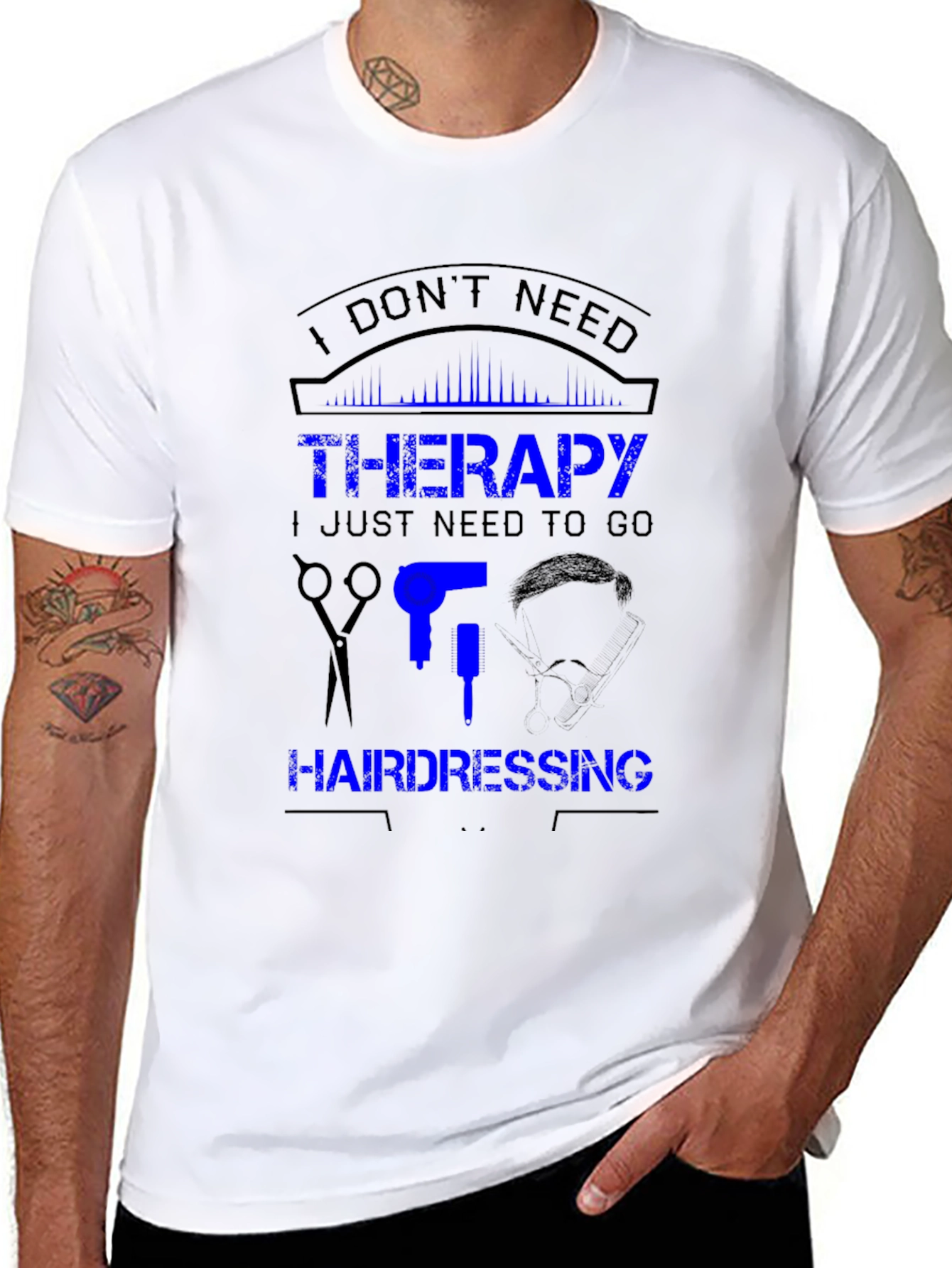 Hairdressing Therapy Black Graphic T-Shirt