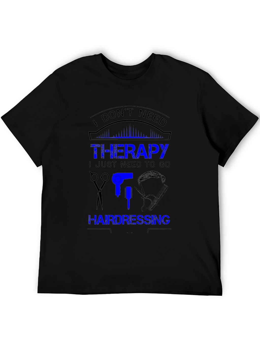 Hairdressing Therapy Black Graphic T-Shirt