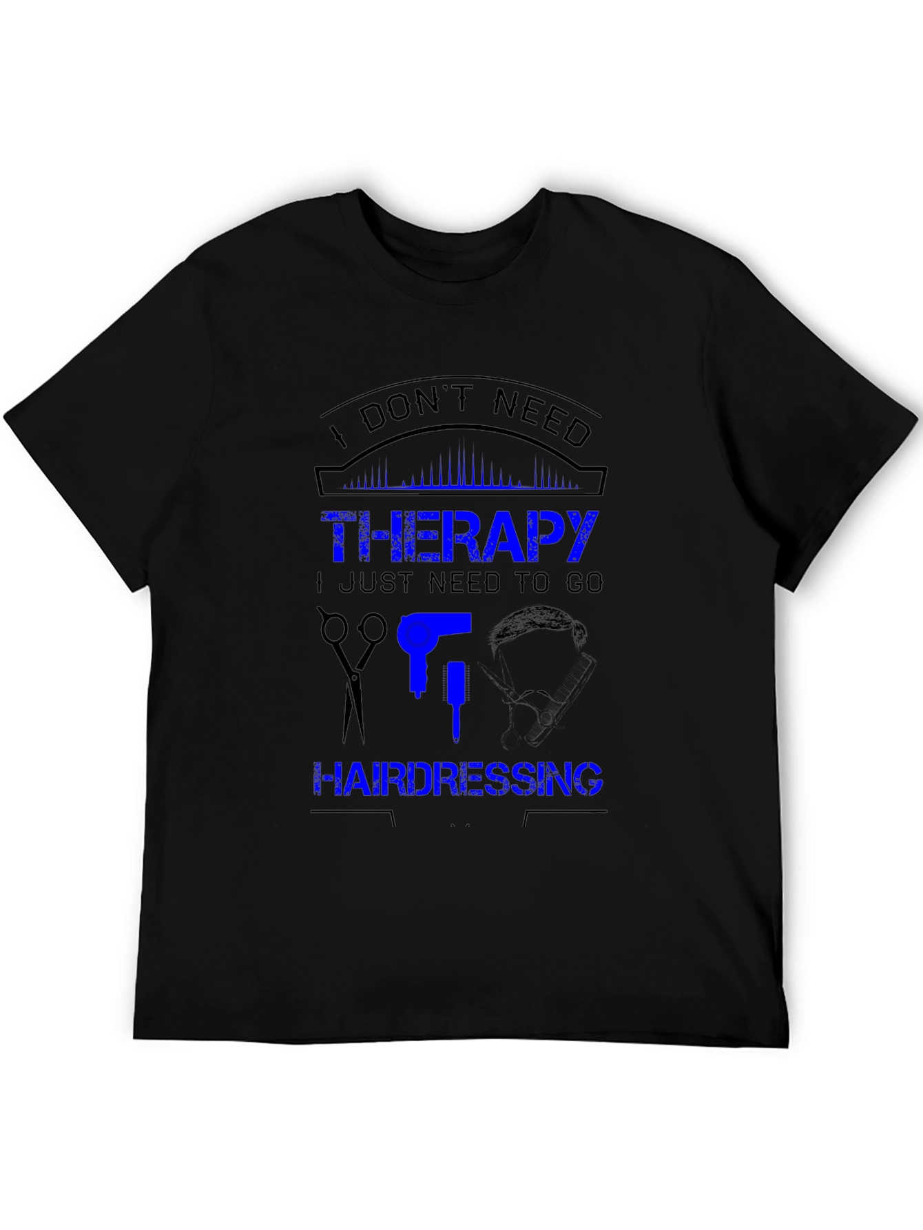 Hairdressing Therapy Black Graphic T-Shirt