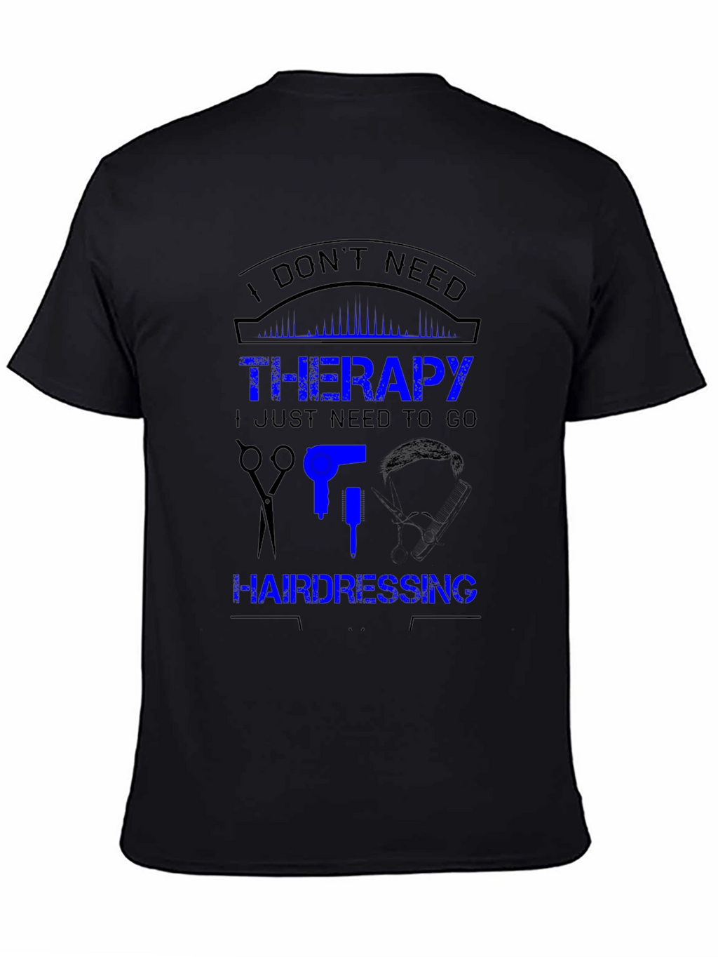 Hairdressing Therapy Black Graphic T-Shirt