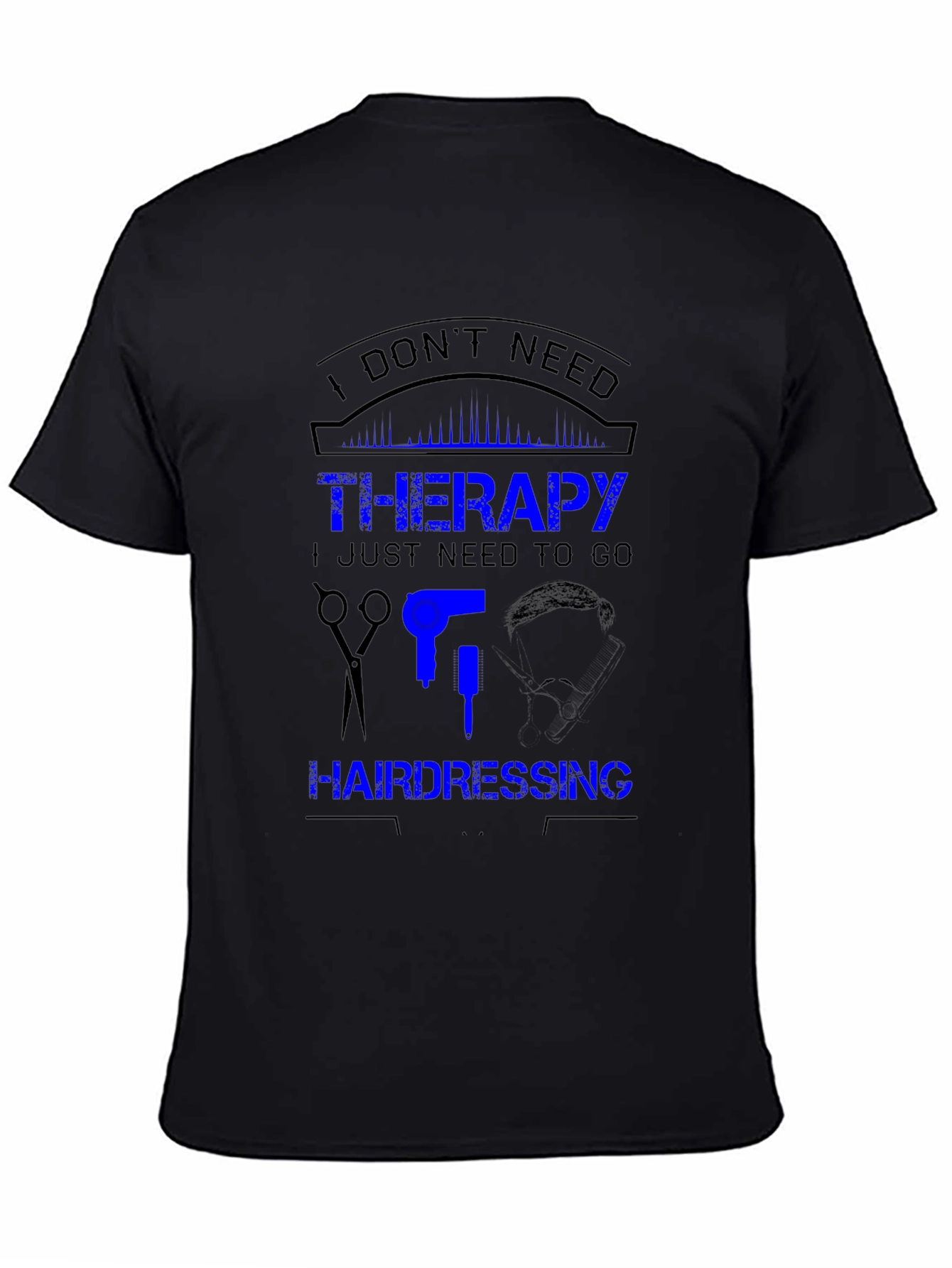 Hairdressing Therapy Black Graphic T-Shirt