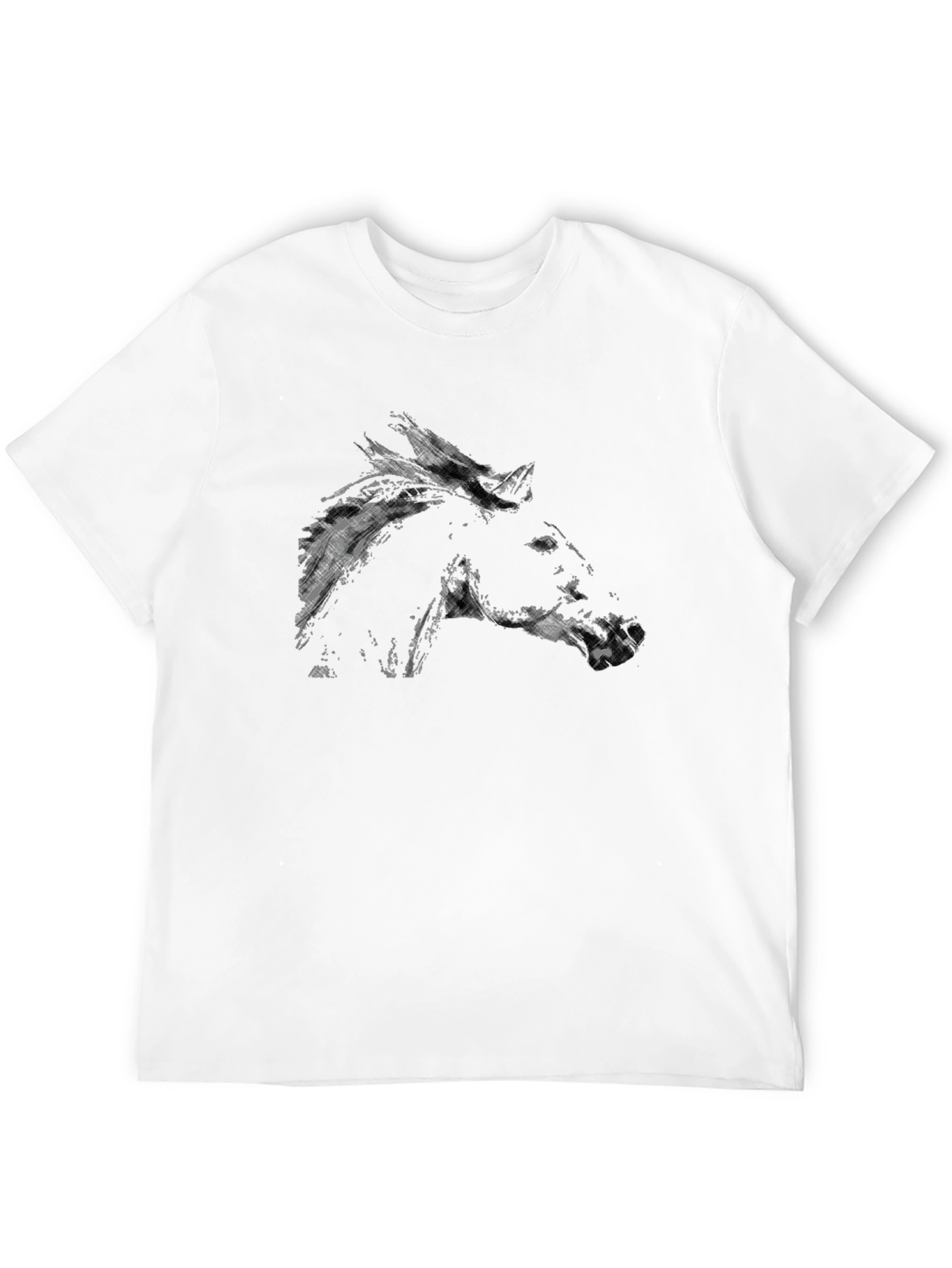 Black Horse Graphic T-Shirt - Stylish Casual Wear