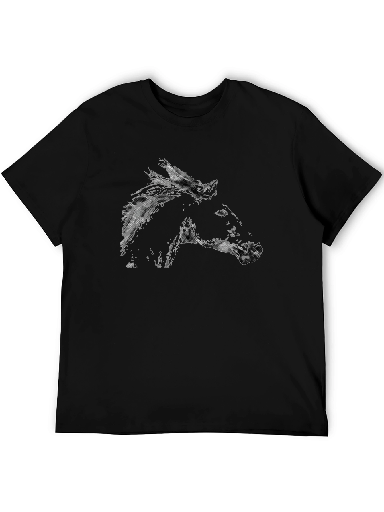Black Horse Graphic T-Shirt - Stylish Casual Wear