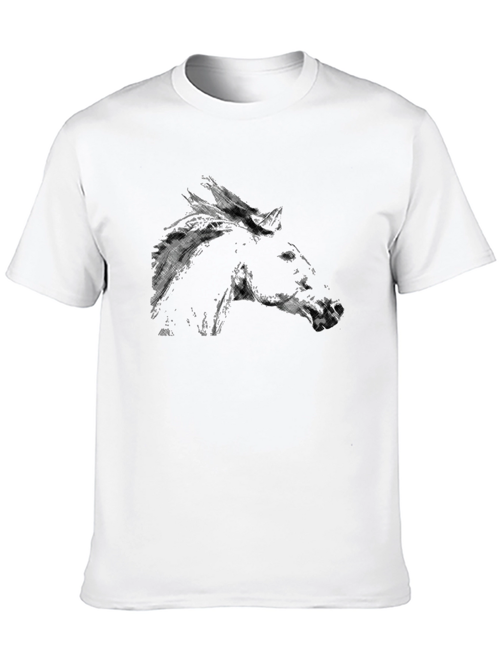 Black Horse Graphic T-Shirt - Stylish Casual Wear