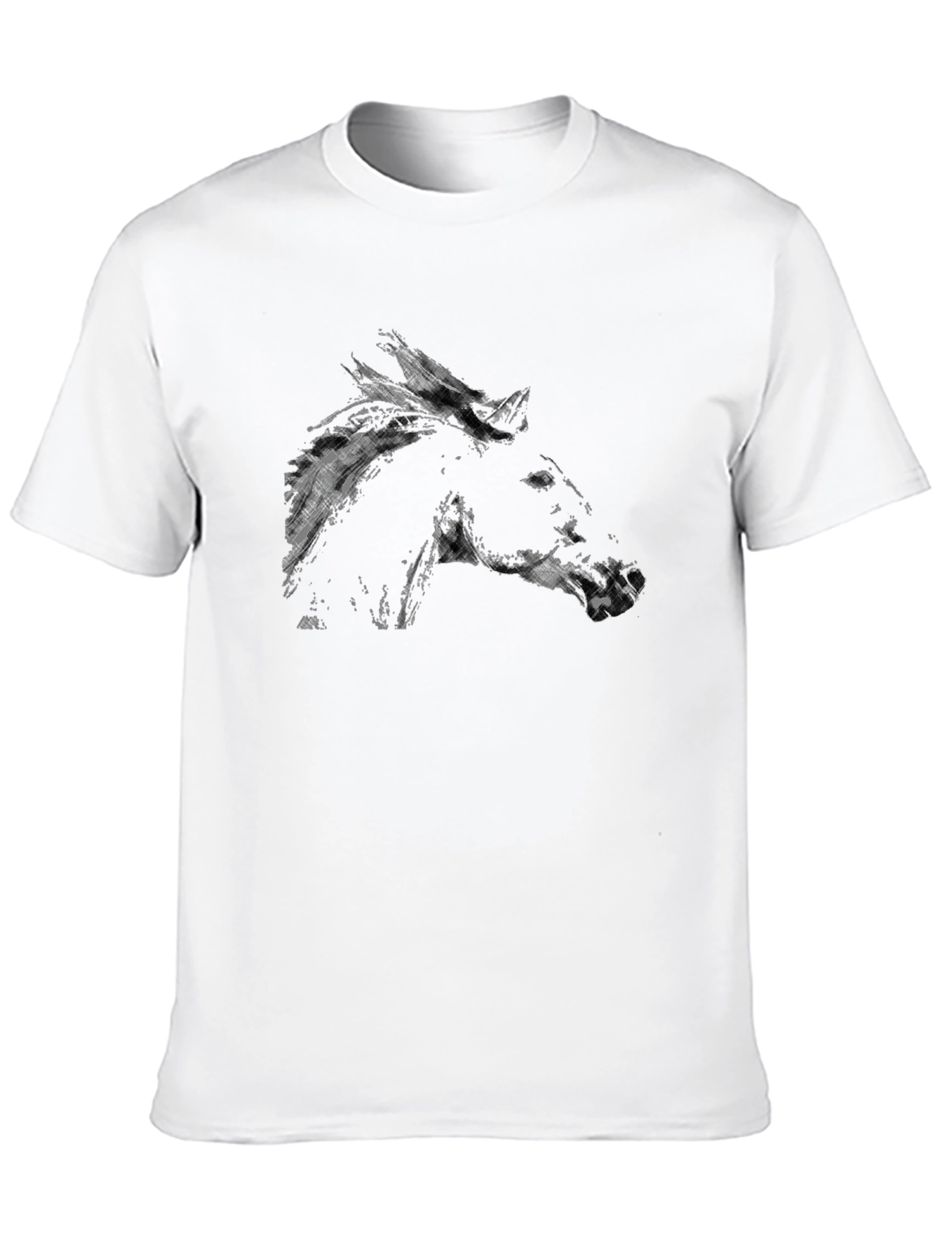 Black Horse Graphic T-Shirt - Stylish Casual Wear