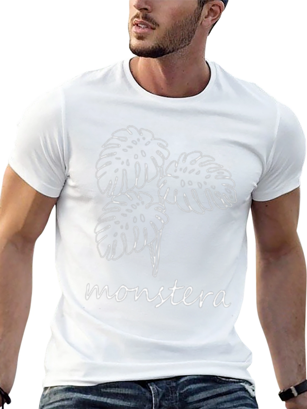 Monstera Graphic Tee - Modern Plant Lover T-Shirt