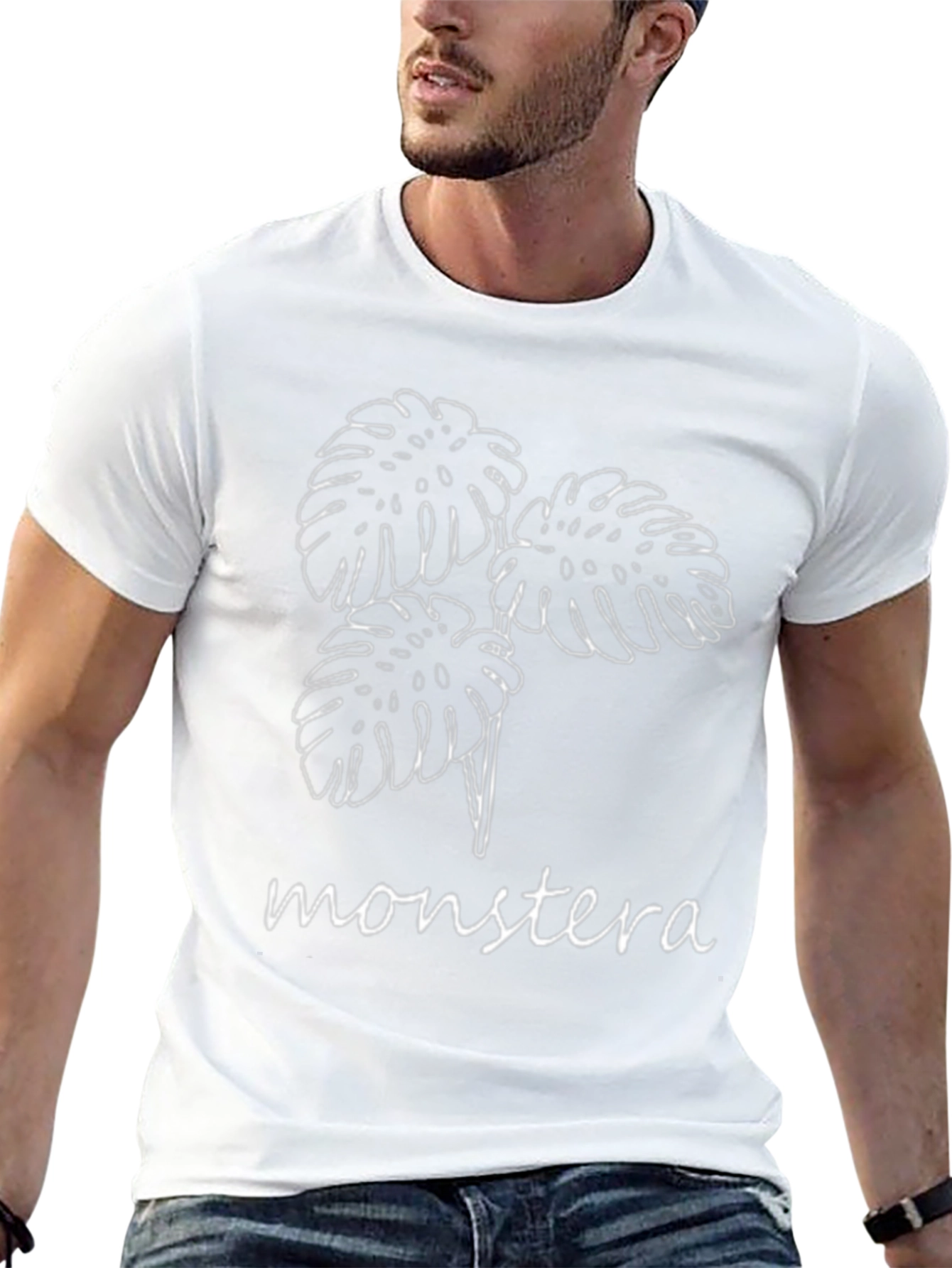 Monstera Graphic Tee - Modern Plant Lover T-Shirt
