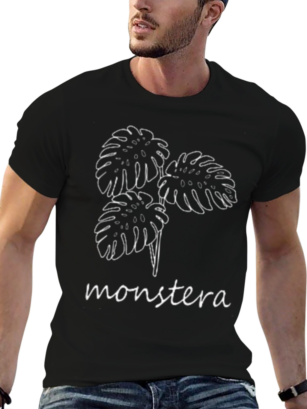 Monstera Graphic Tee - Modern Plant Lover T-Shirt