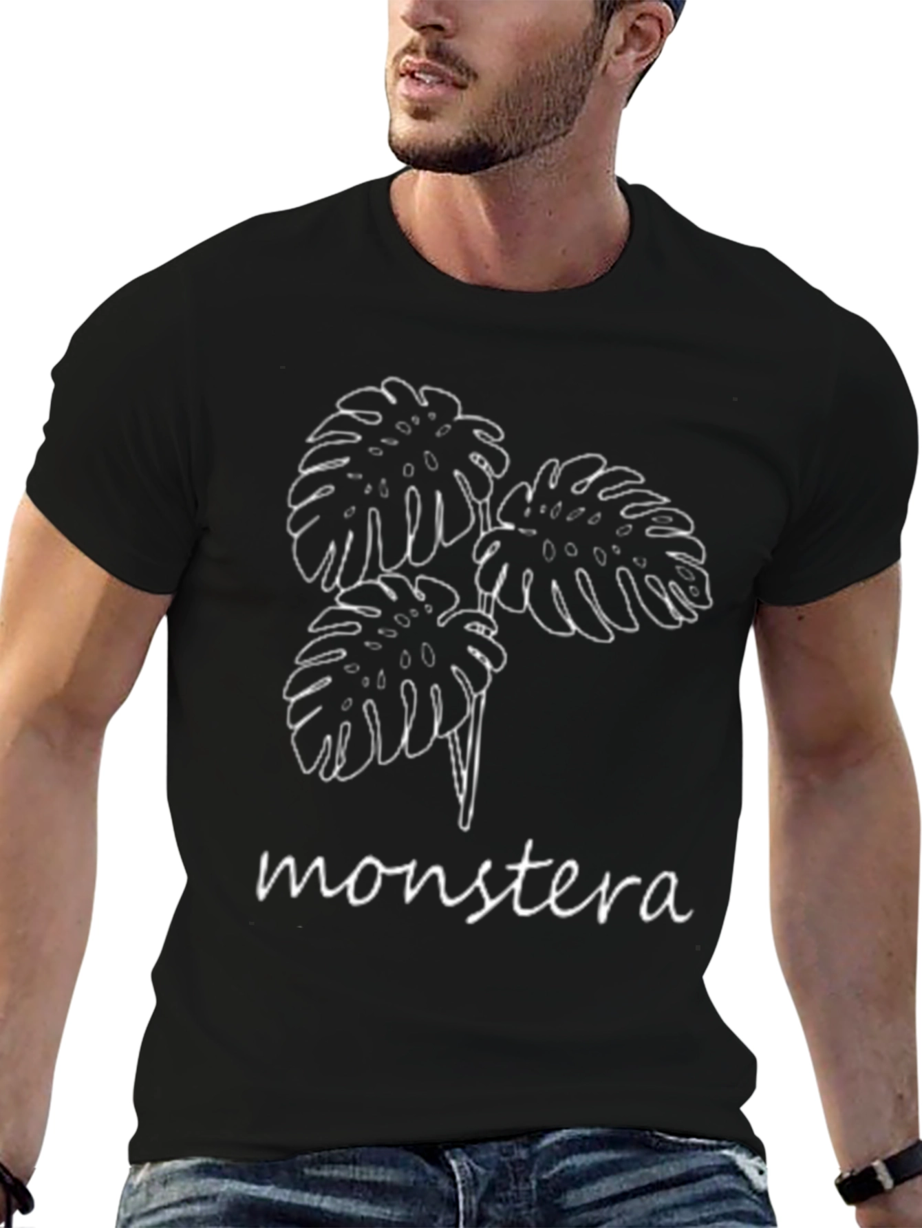 Monstera Graphic Tee - Modern Plant Lover T-Shirt