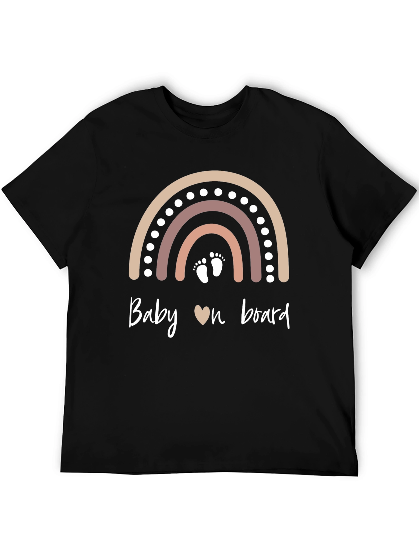 Baby On Board Rainbow Graphic Tee - Expecting Parent Shirt