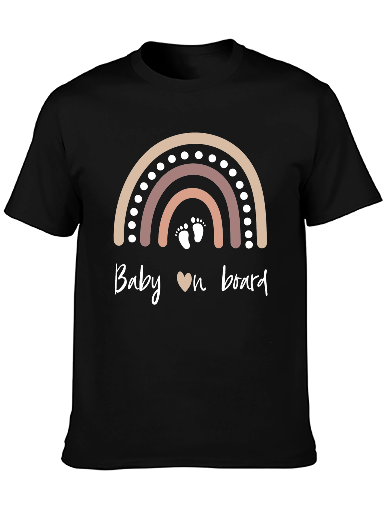 Baby On Board Rainbow Graphic Tee - Expecting Parent Shirt