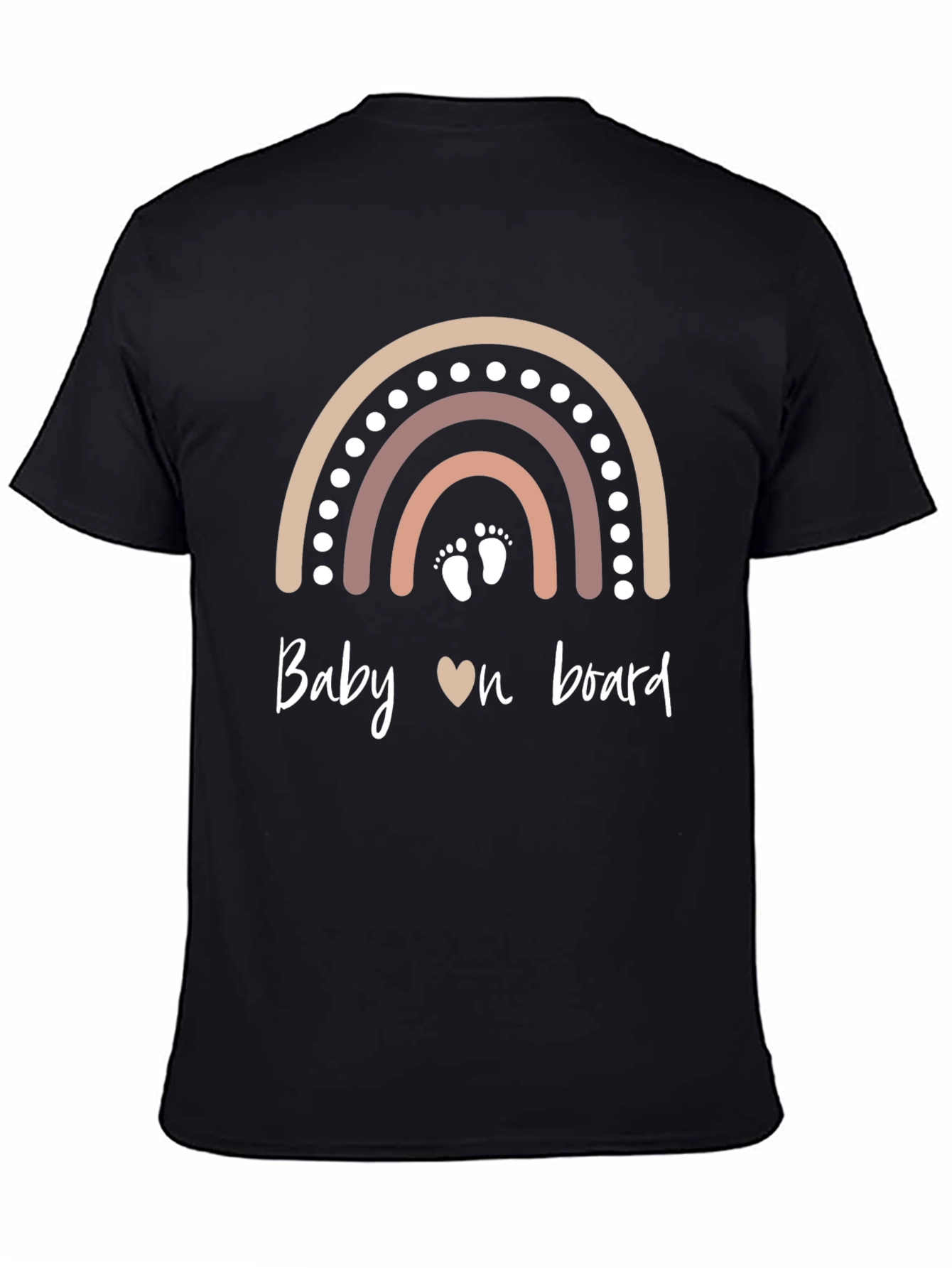 Baby On Board Rainbow Graphic Tee - Expecting Parent Shirt