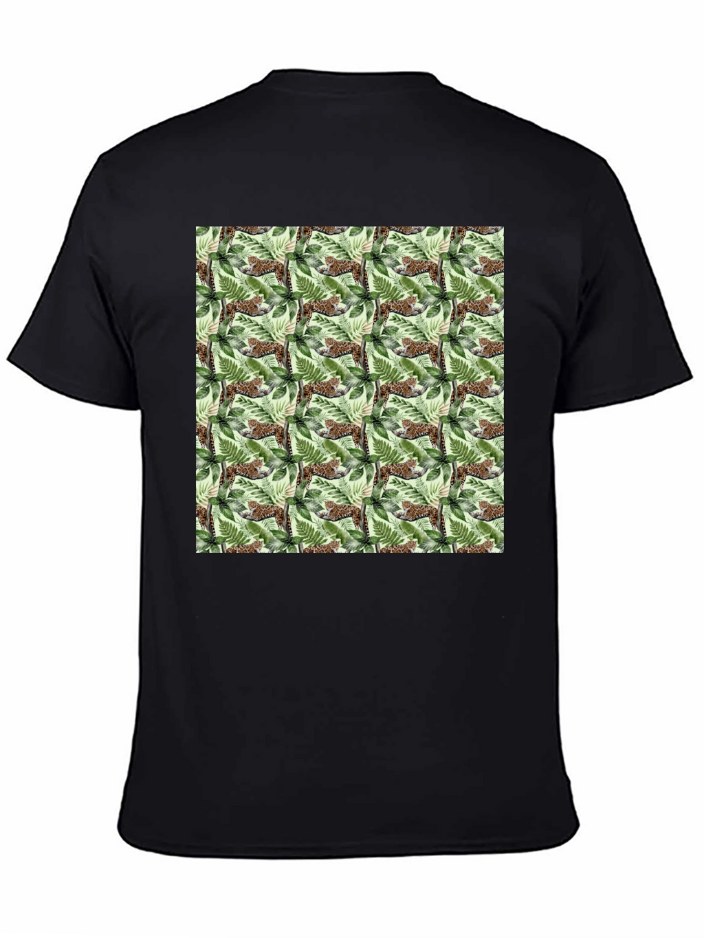 Jungle Cat Print Crew Neck T-Shirt