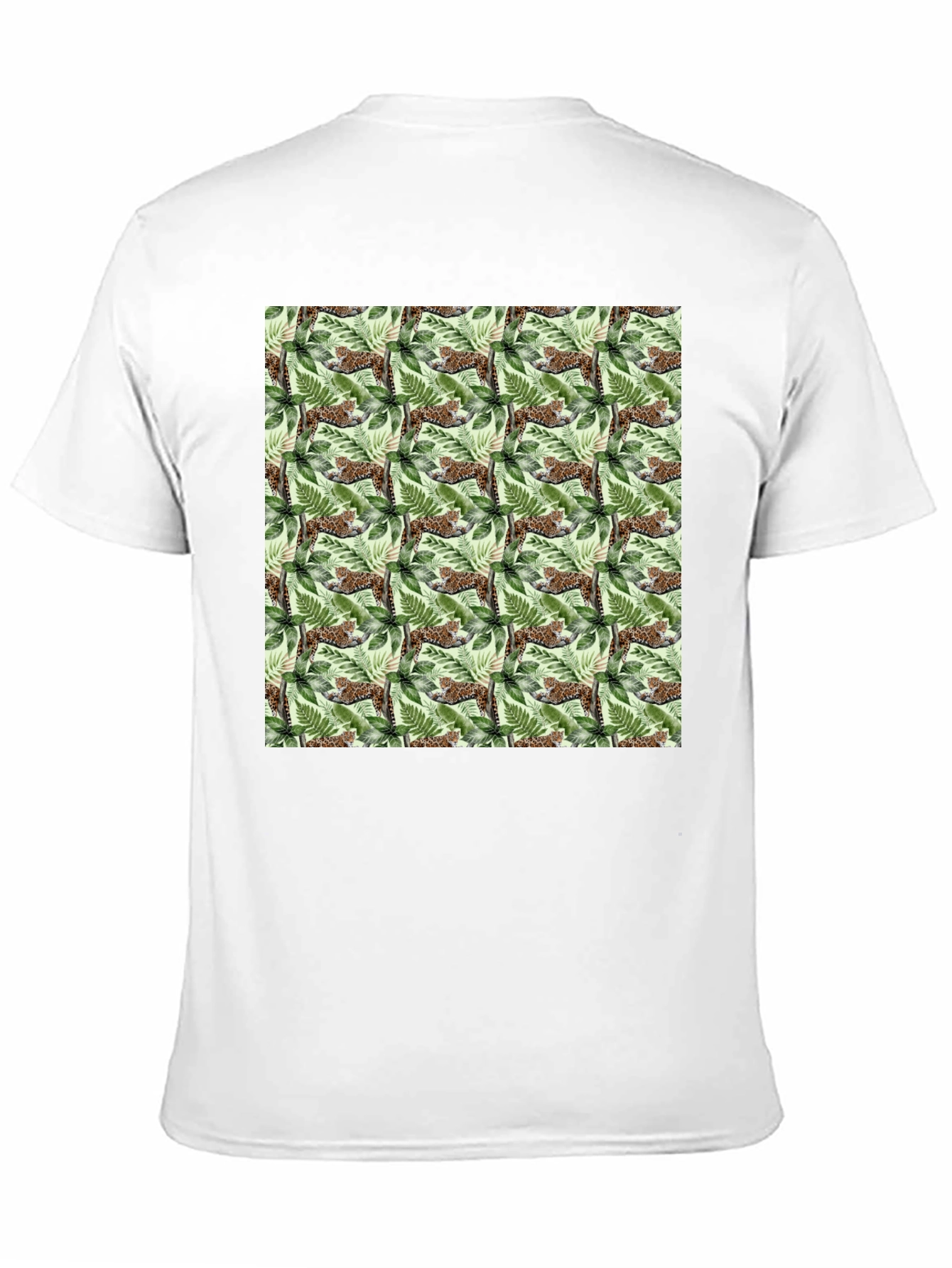Jungle Cat Print Crew Neck T-Shirt