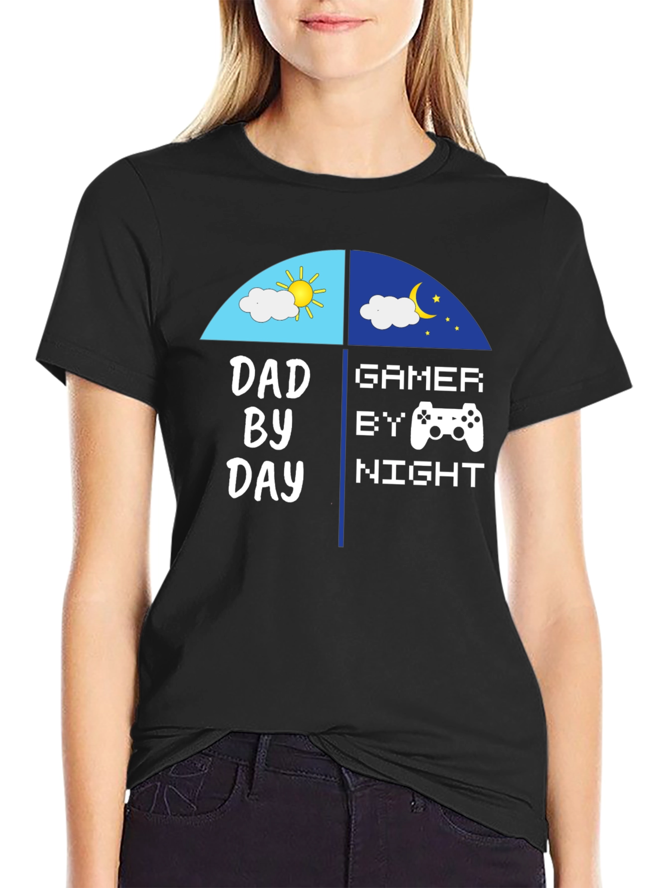 Dad By Day Gamer By Night Graphic Tee
