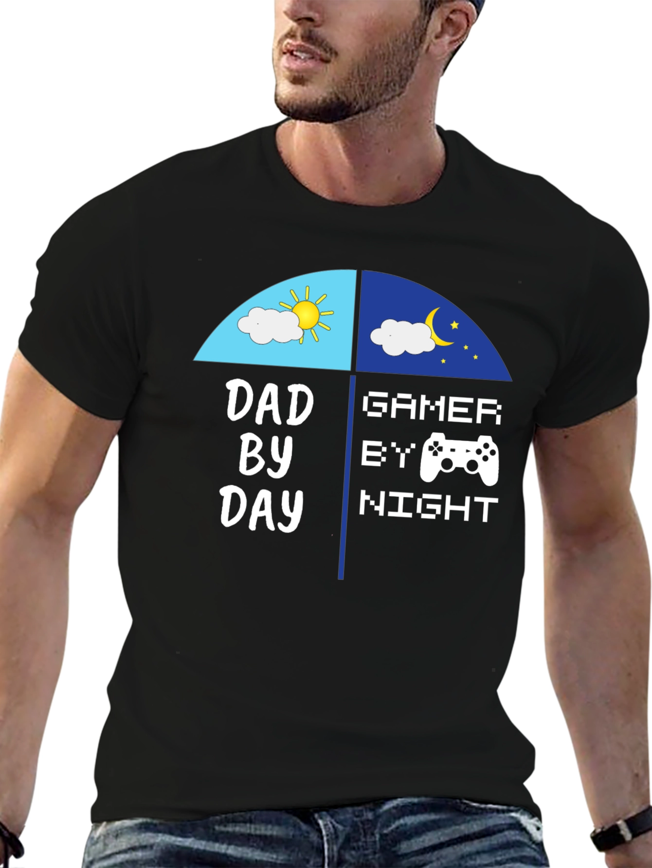Dad By Day Gamer By Night Graphic Tee