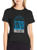Vinyl Collector Graphic Tee - Black Cotton T-Shirt
