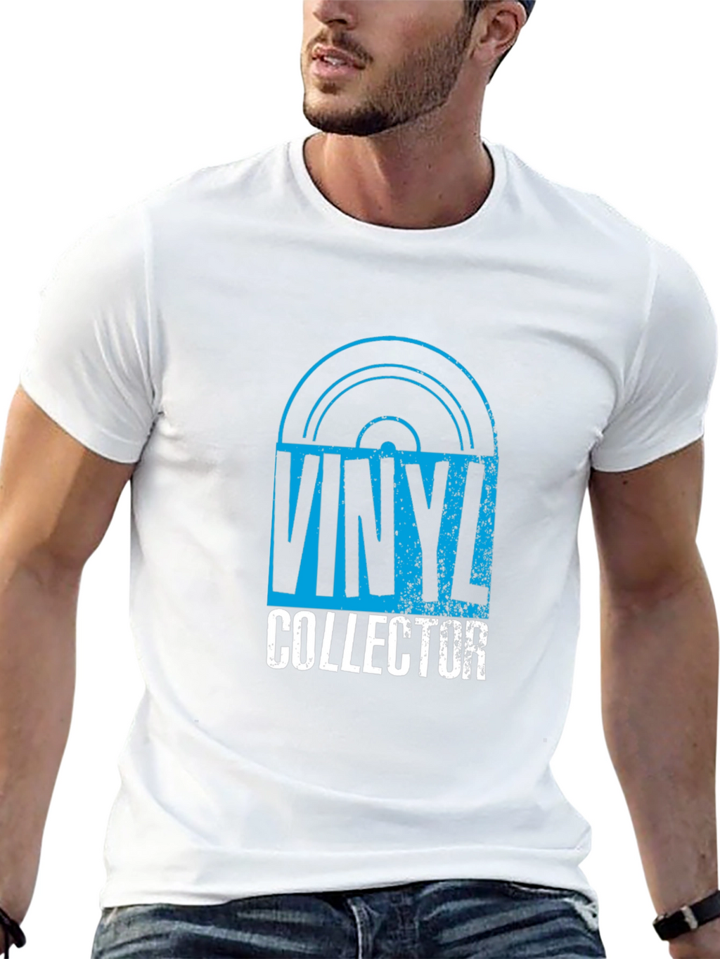 Vinyl Collector Graphic Tee - Black Cotton T-Shirt