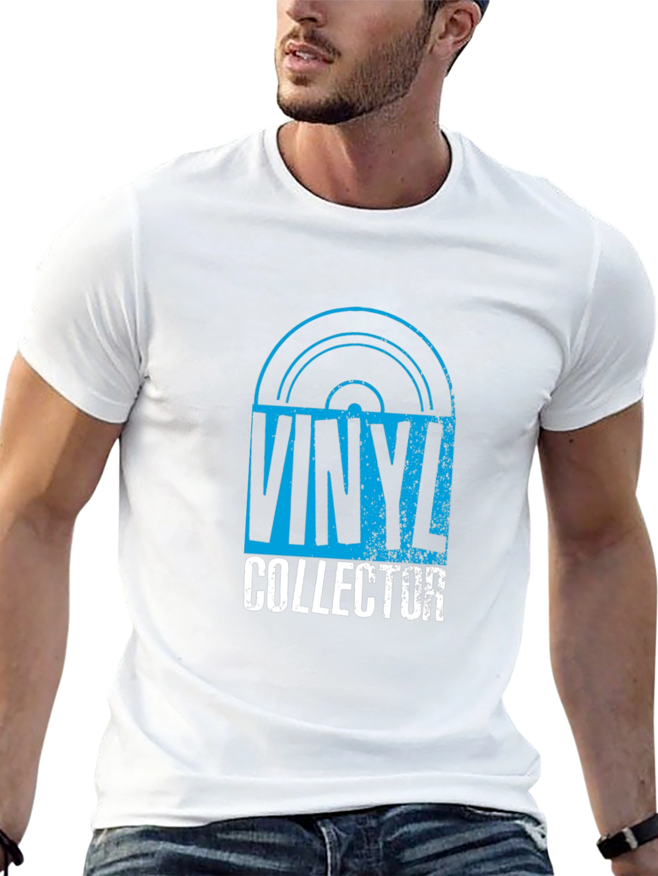 Vinyl Collector Graphic Tee - Black Cotton T-Shirt