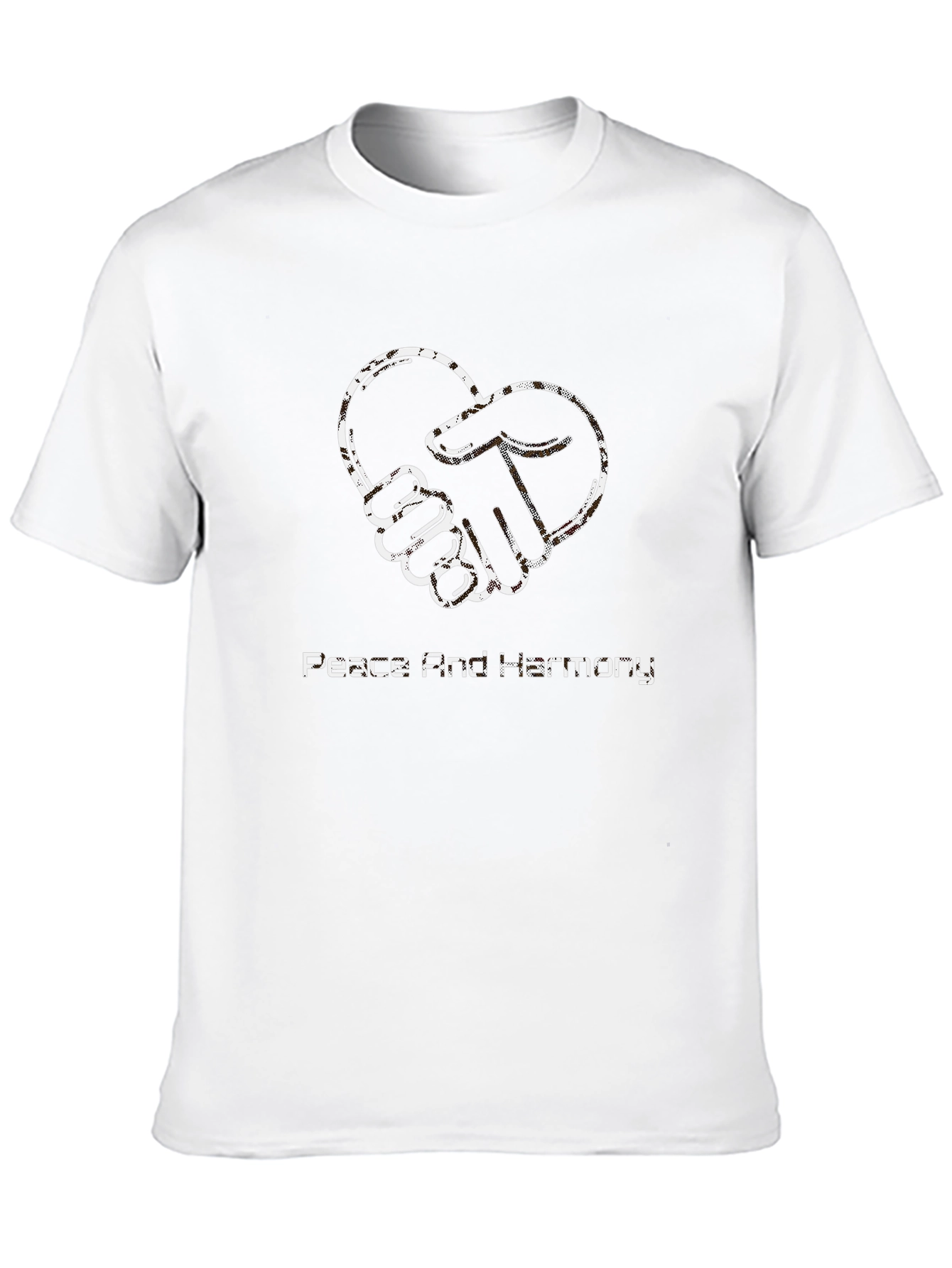 Peace & Harmony Graphic Tee - Stylish Black Shirt