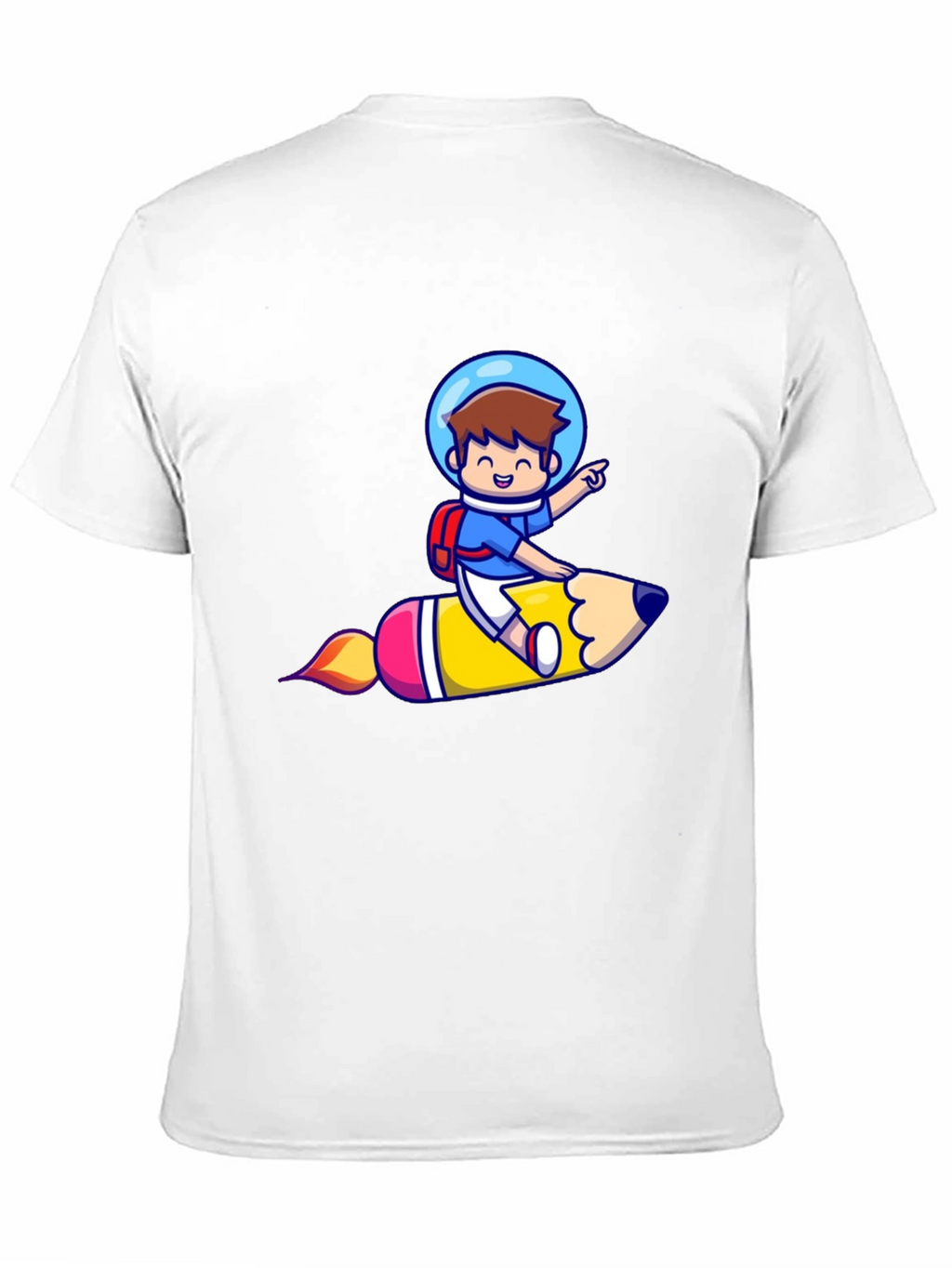 Astronaut Pencil Ride Graphic T-Shirt