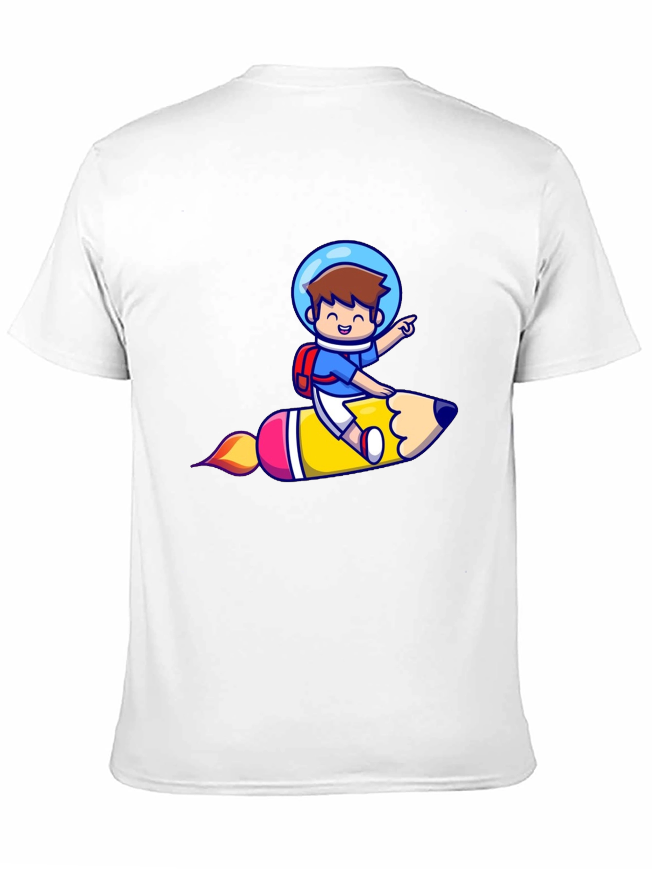 Astronaut Pencil Ride Graphic T-Shirt
