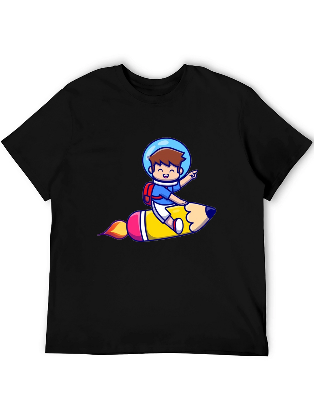 Astronaut Pencil Ride Graphic T-Shirt