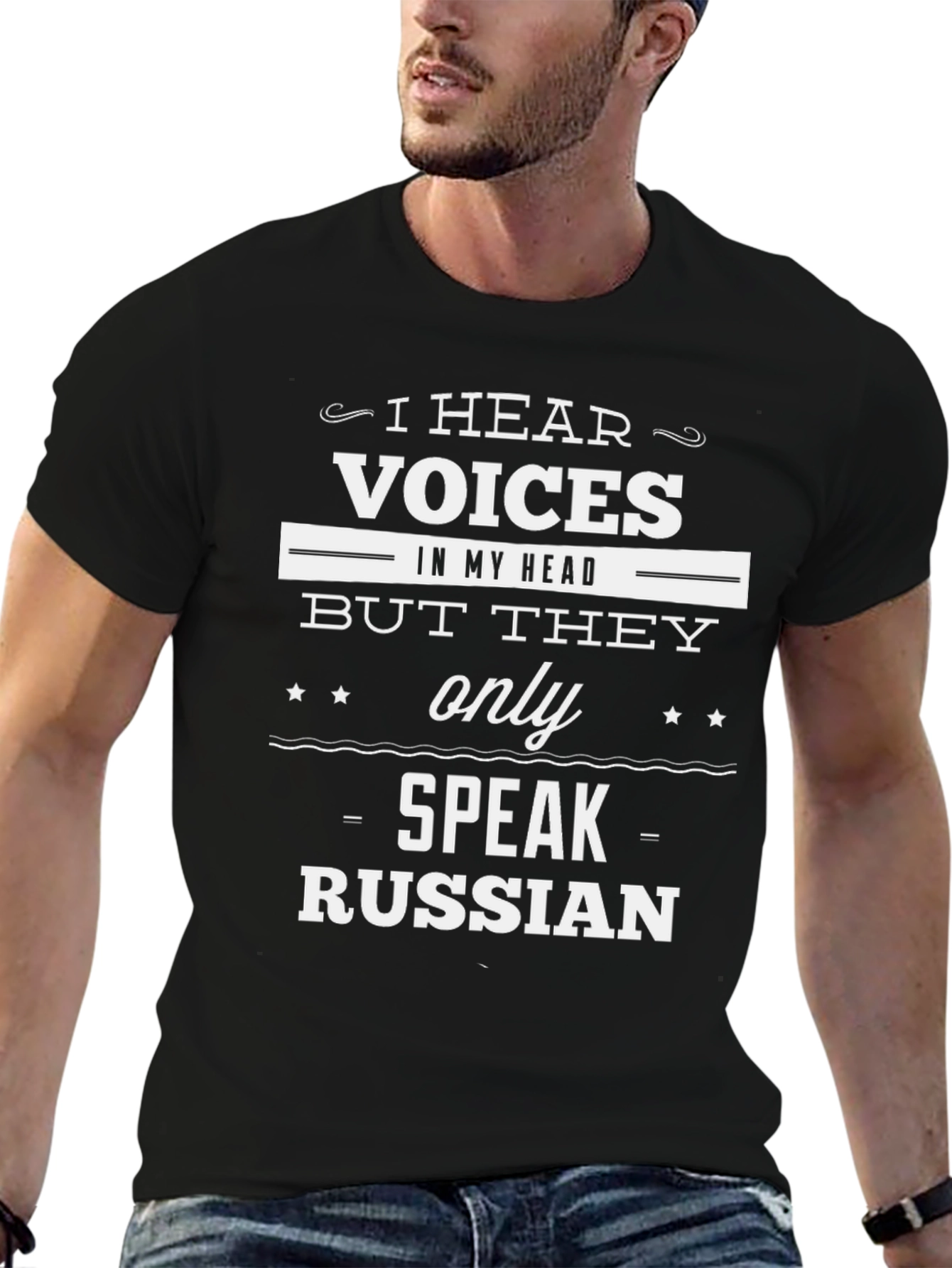 Humorous Russian Speaking Voices Graphic T-Shirt
