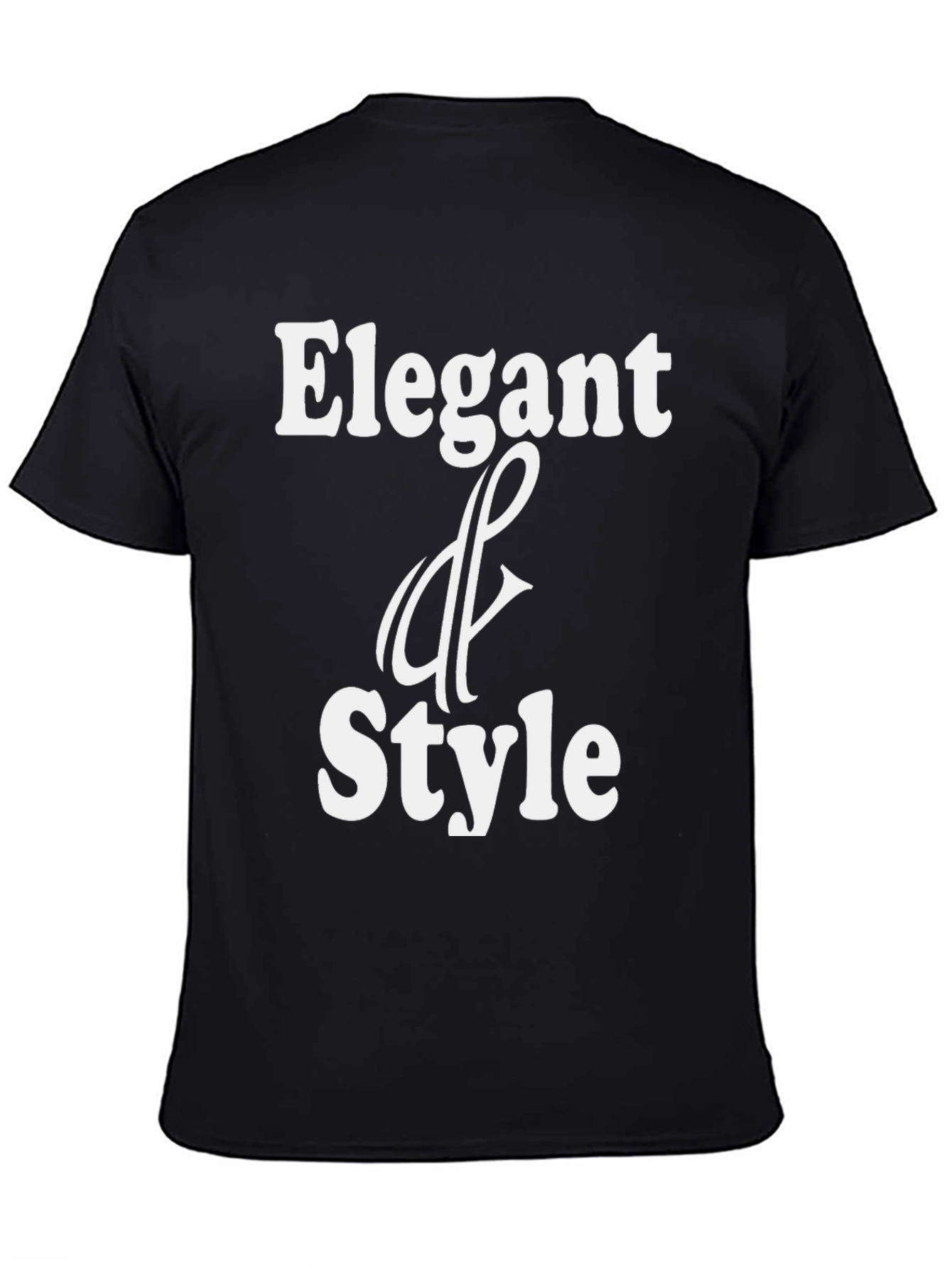 Elegant & Style Black Graphic T-Shirt