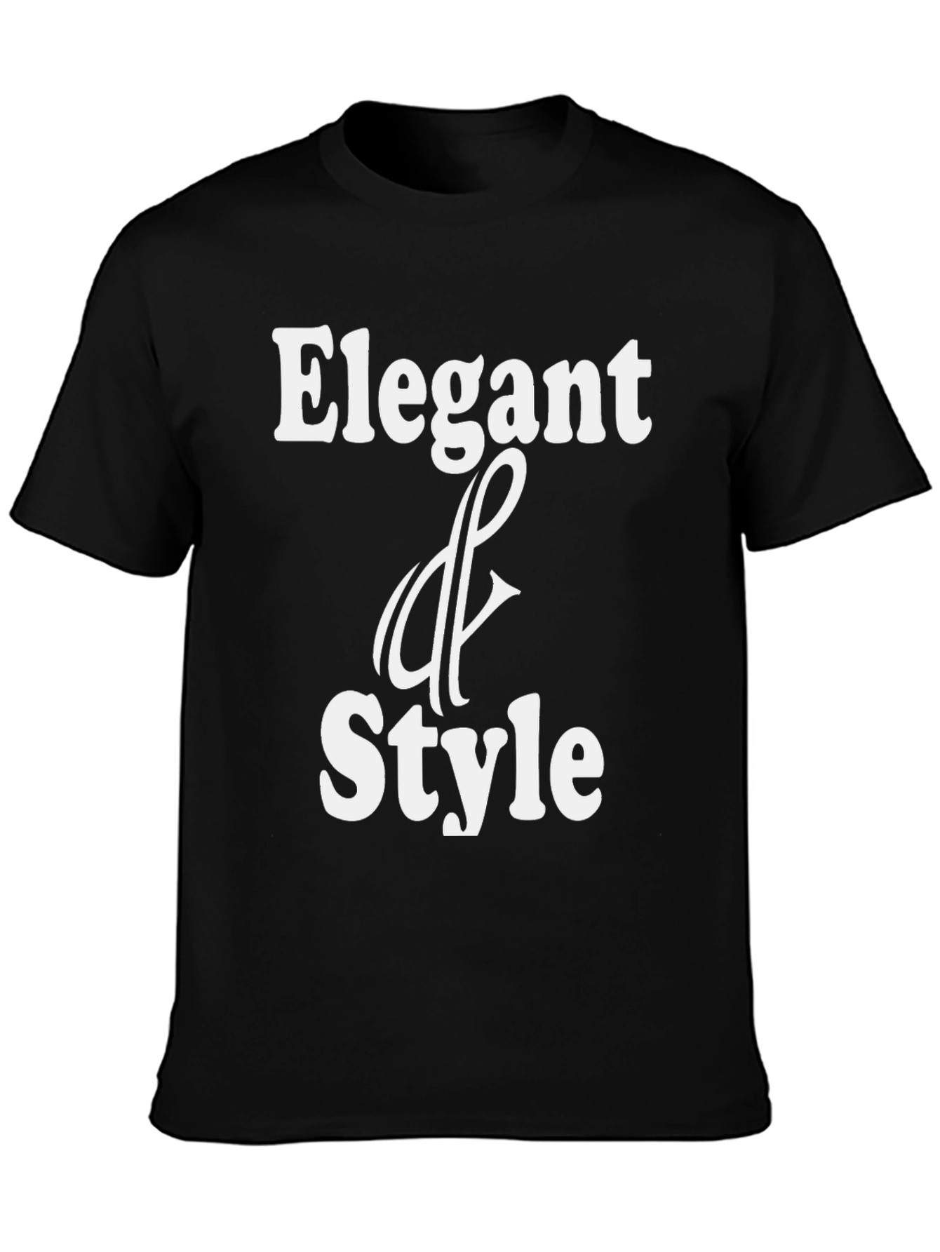 Elegant & Style Black Graphic T-Shirt