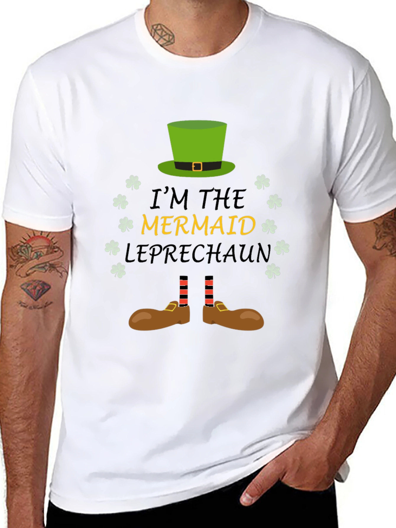 Mermaid Leprechaun St Patricks Day T-Shirt