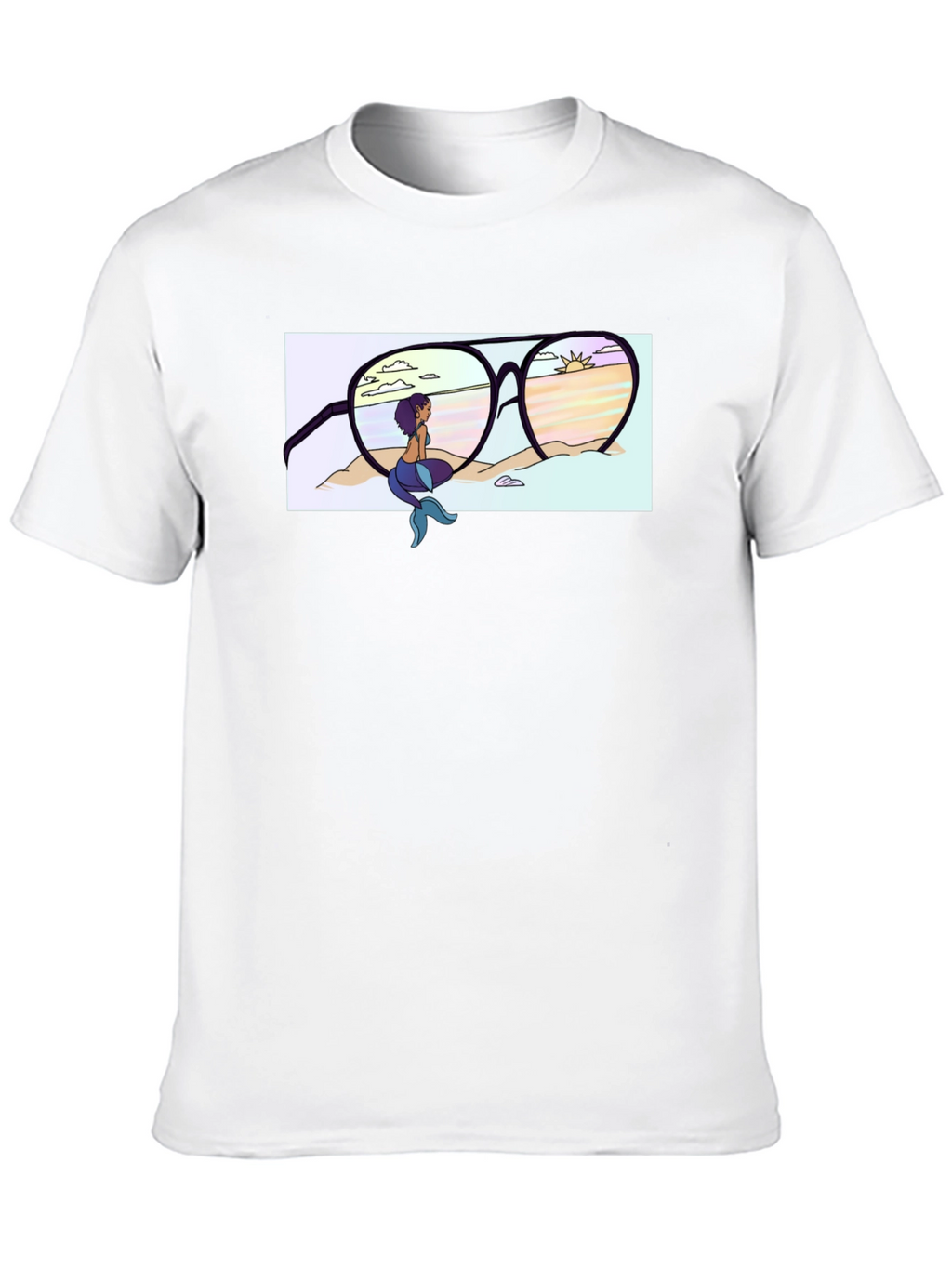 Mermaid Beach Sunglasses Graphic T-Shirt