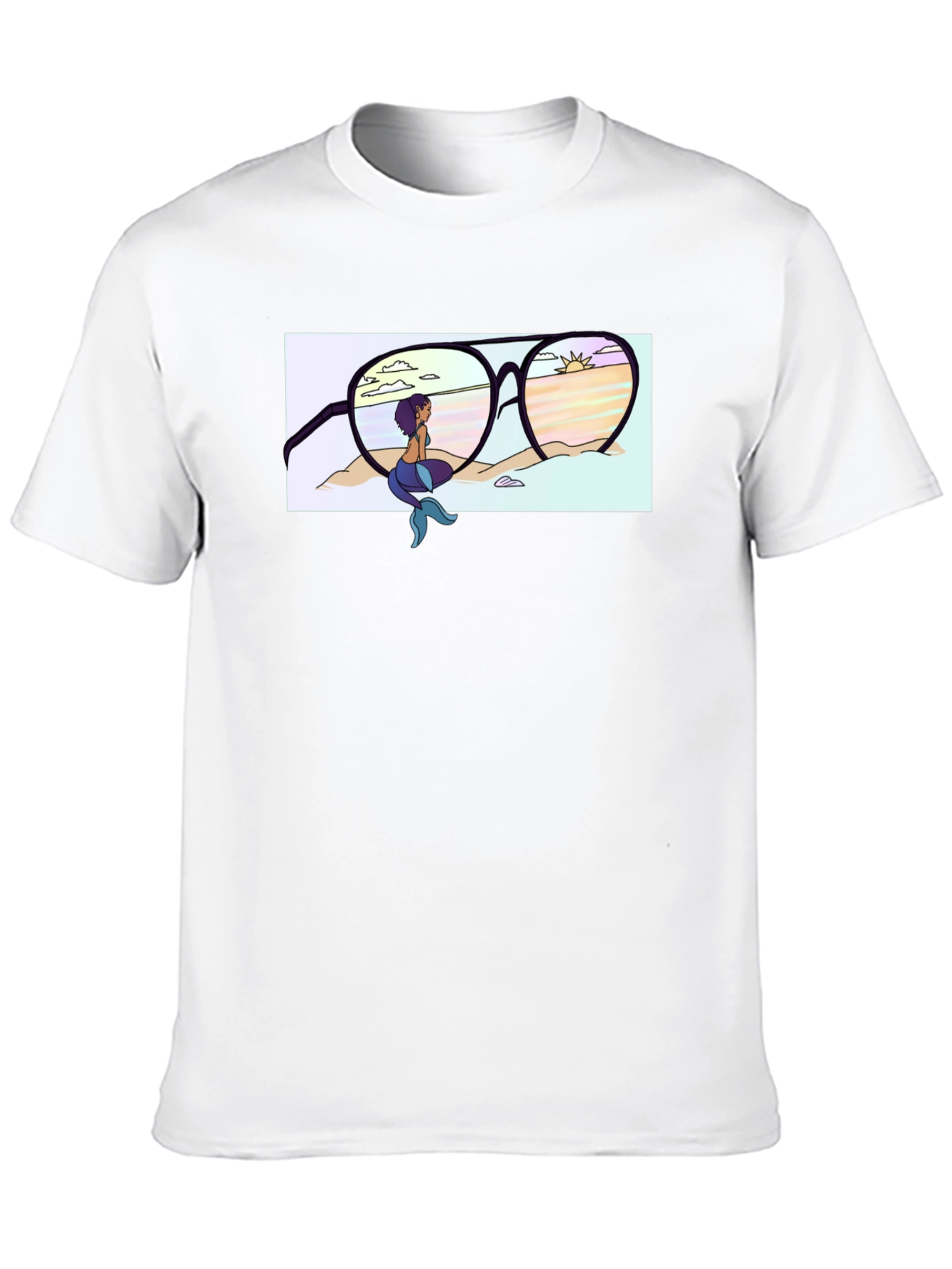 Mermaid Beach Sunglasses Graphic T-Shirt