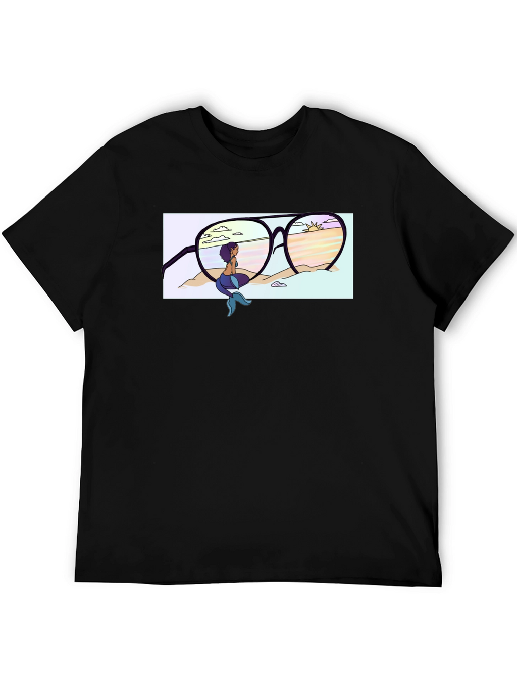 Mermaid Beach Sunglasses Graphic T-Shirt