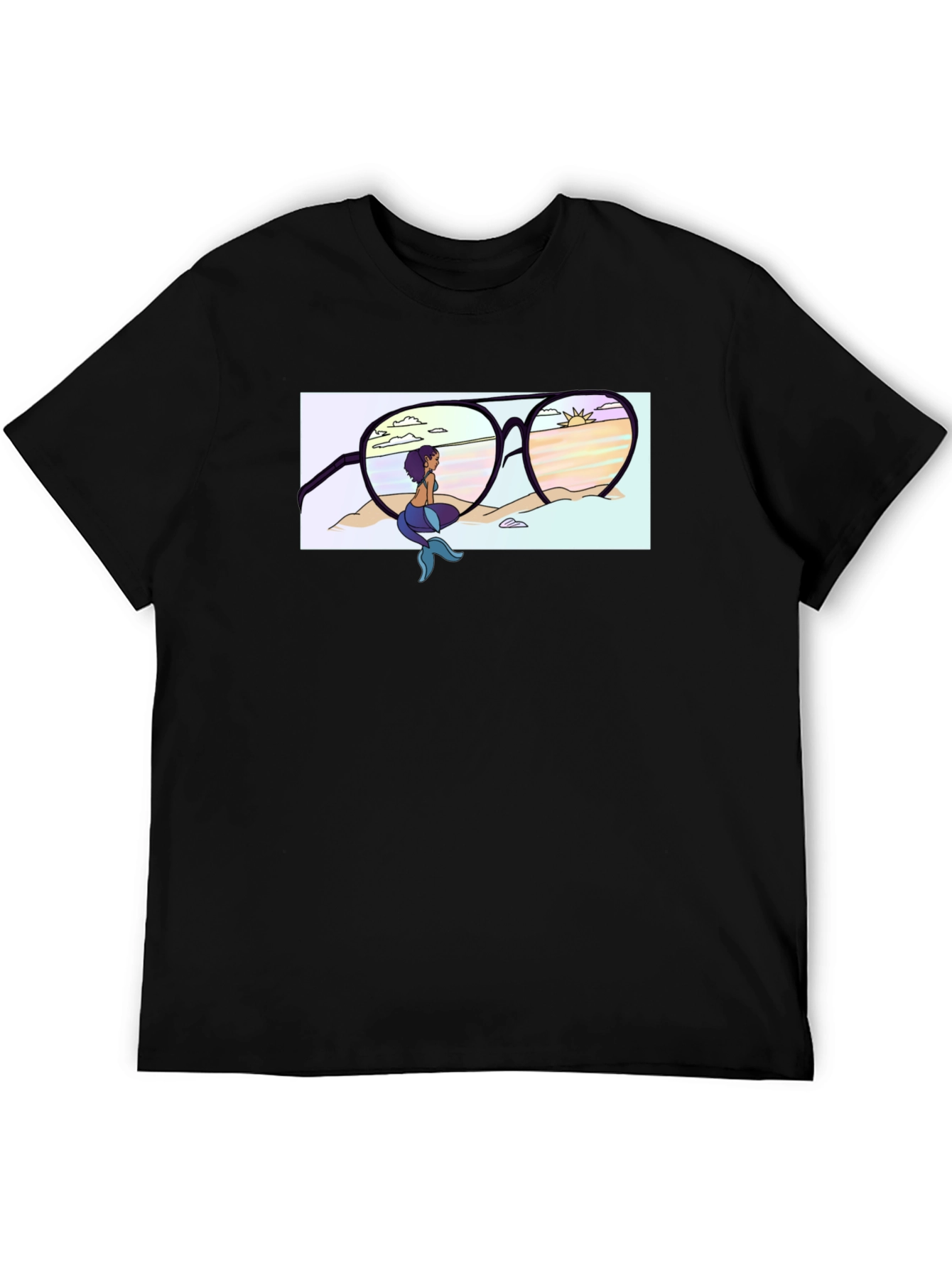 Mermaid Beach Sunglasses Graphic T-Shirt