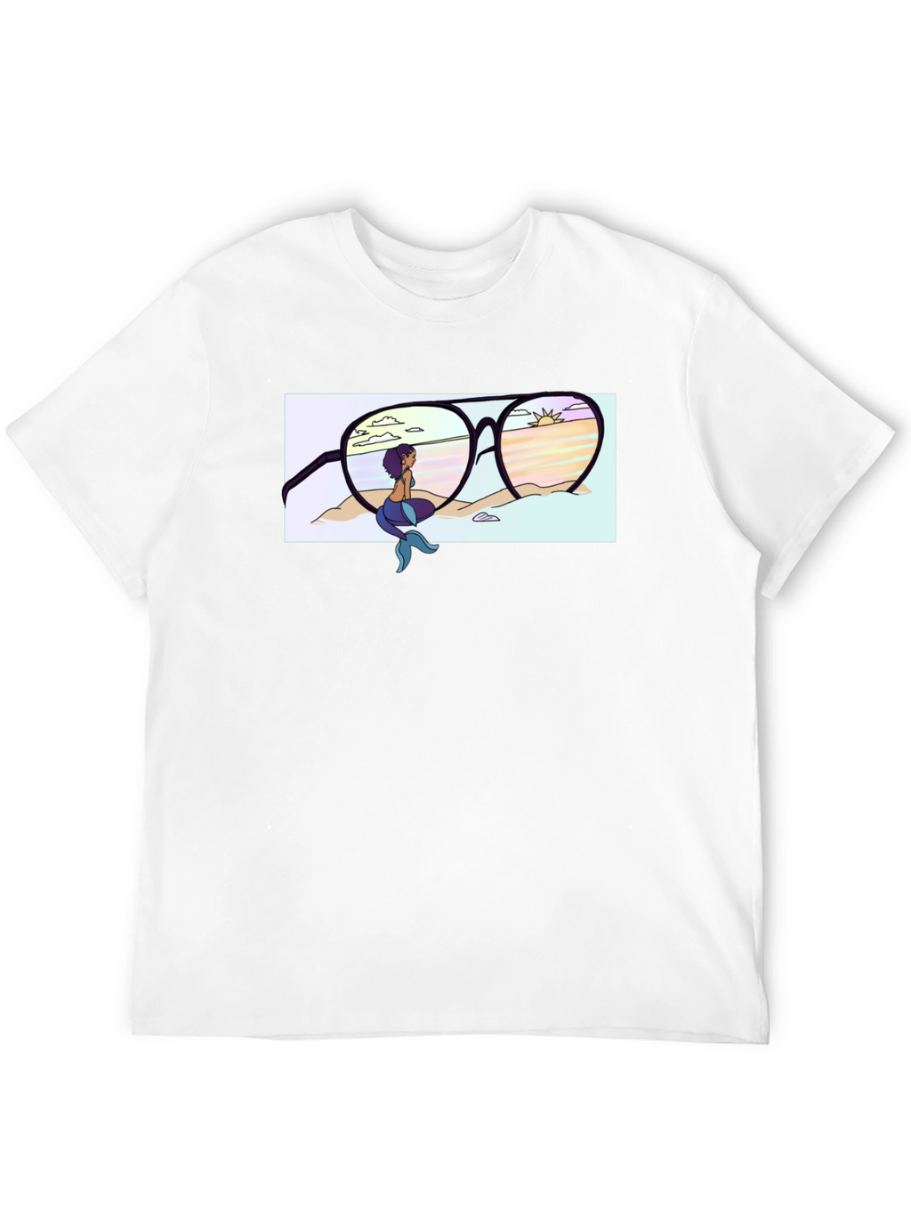Mermaid Beach Sunglasses Graphic T-Shirt