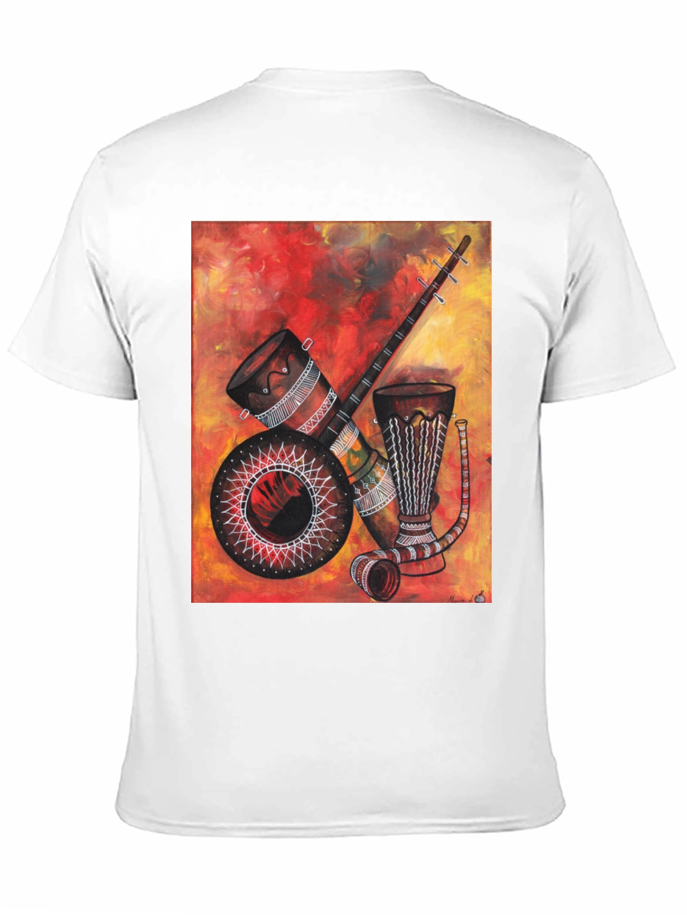African Musical Instrument Graphic Tee - Unique Design