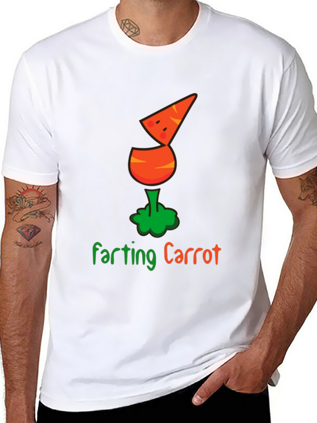 Farting Carrot Funny Graphic Tee