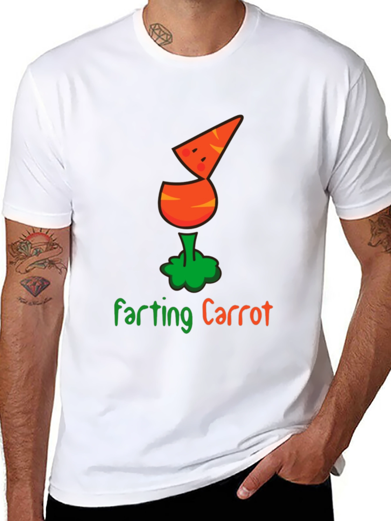 Farting Carrot Funny Graphic Tee