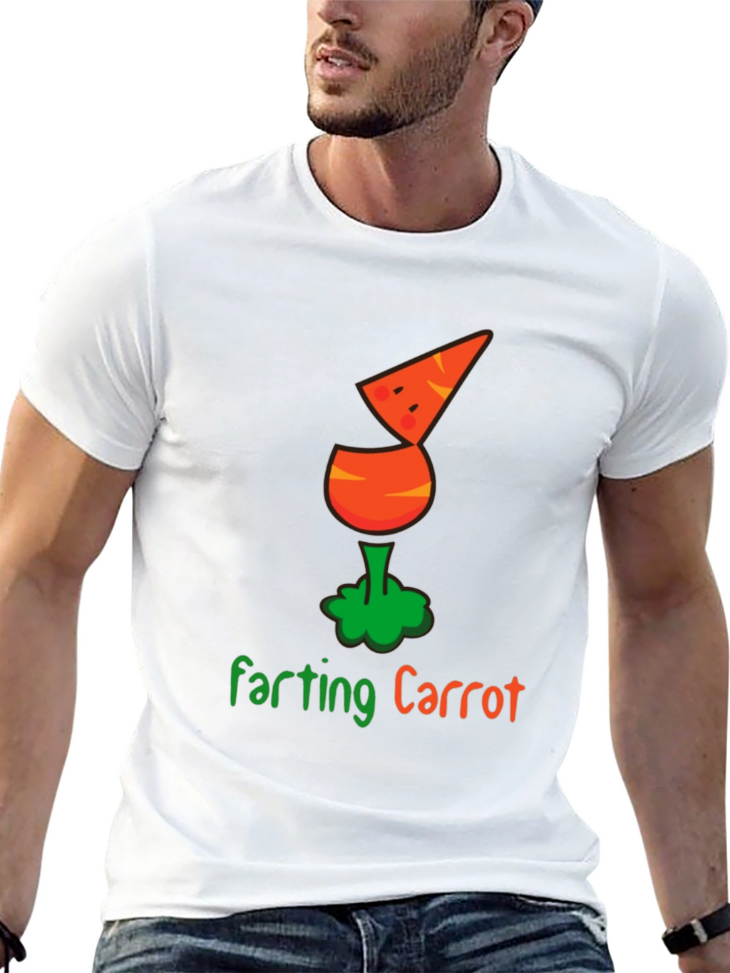 Farting Carrot Funny Graphic Tee