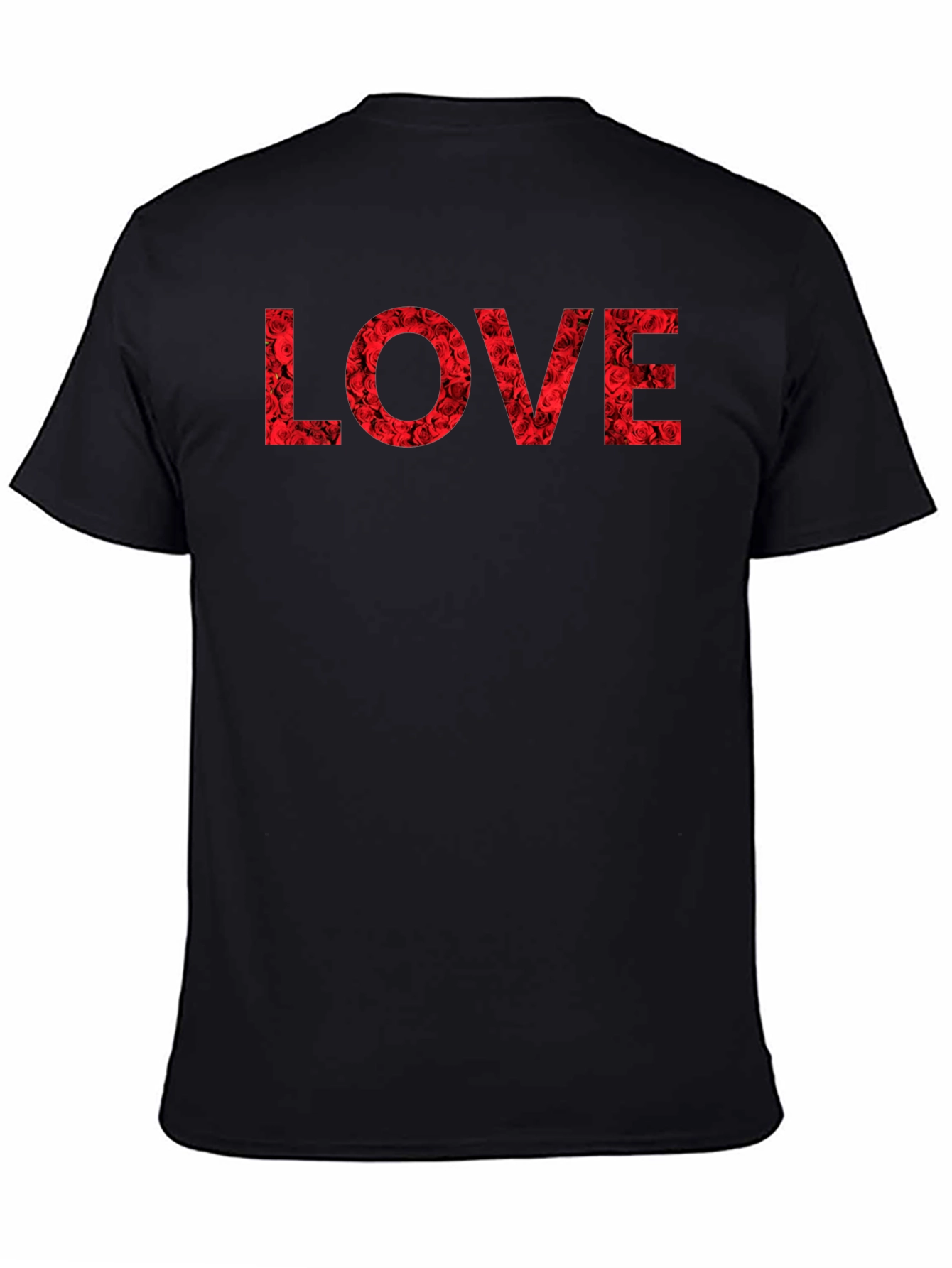 Rose LOVE Graphic T-Shirt - Black