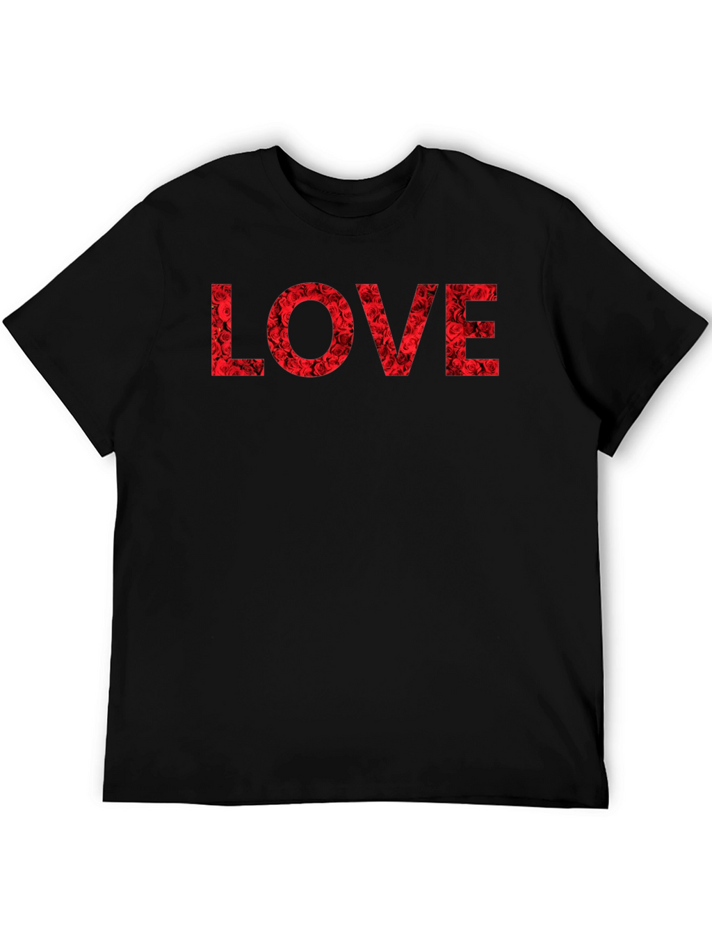 Rose LOVE Graphic T-Shirt - Black