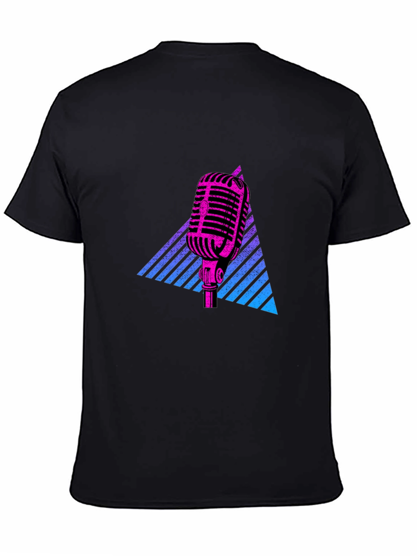 Retro Microphone Graphic Tee - Vintage Style T-Shirt