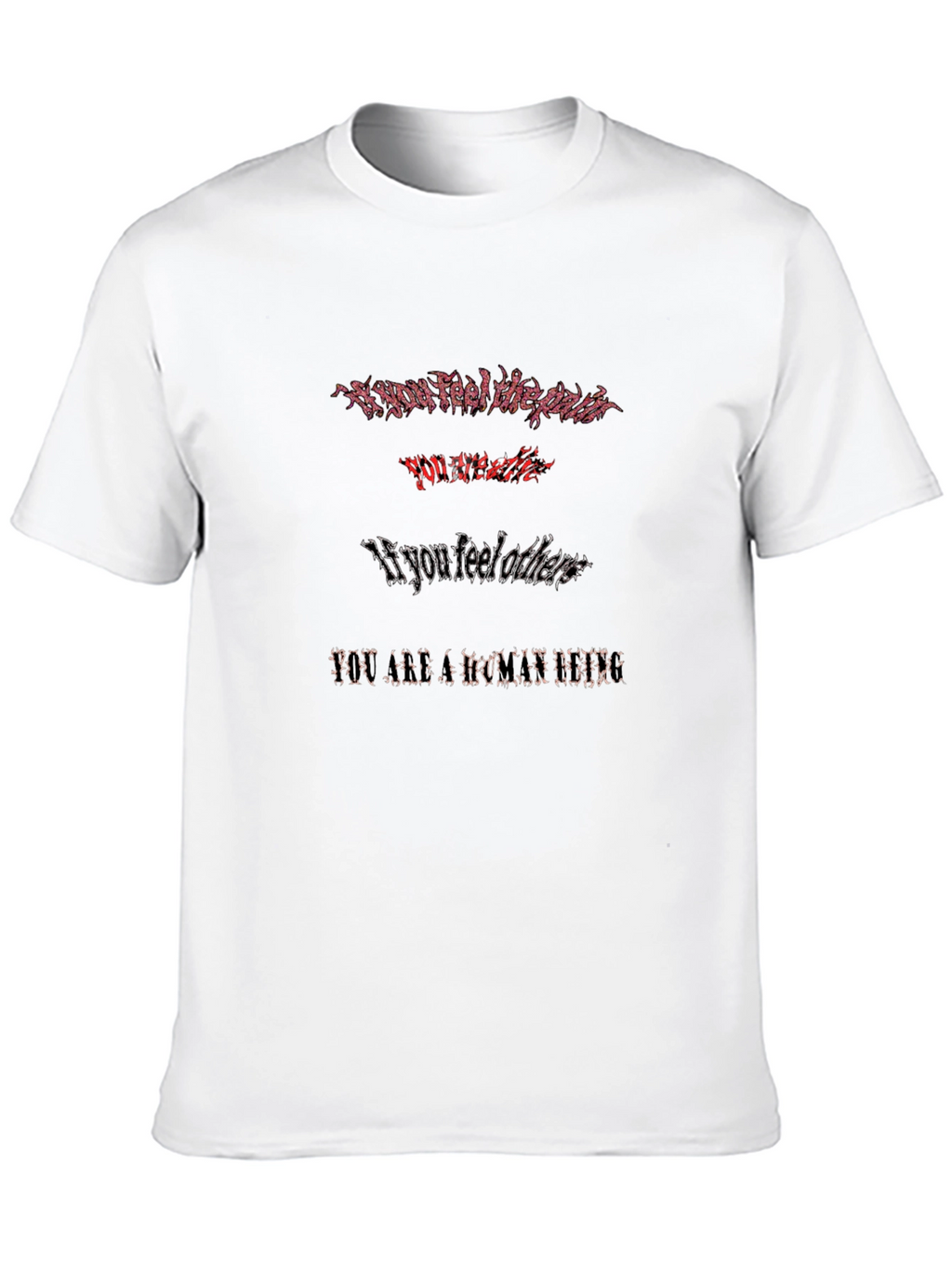 Edgy Graphic Print T-Shirt - Black