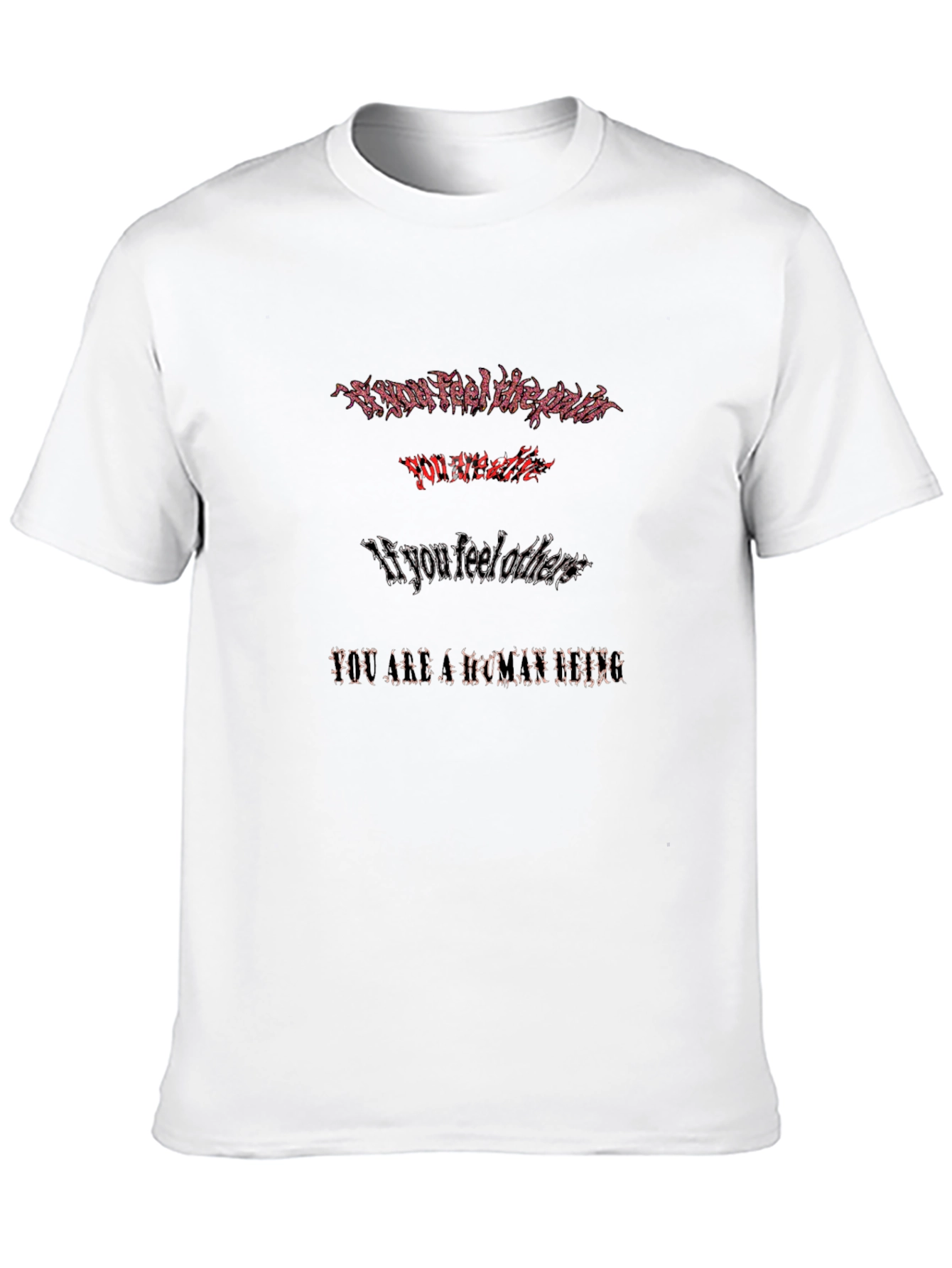 Edgy Graphic Print T-Shirt - Black