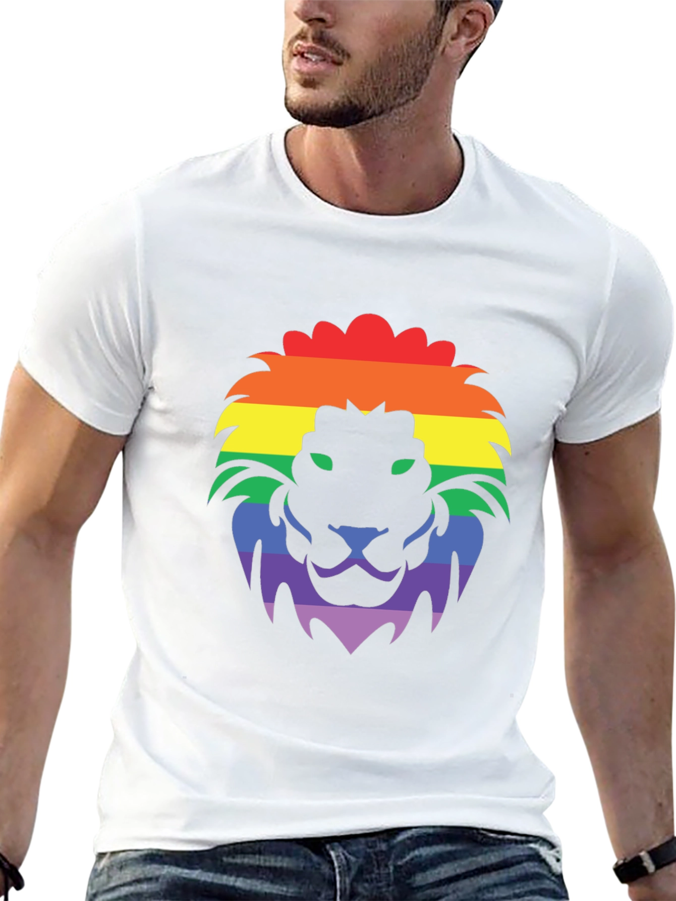 Rainbow Lion Graphic T-Shirt - Pride Apparel