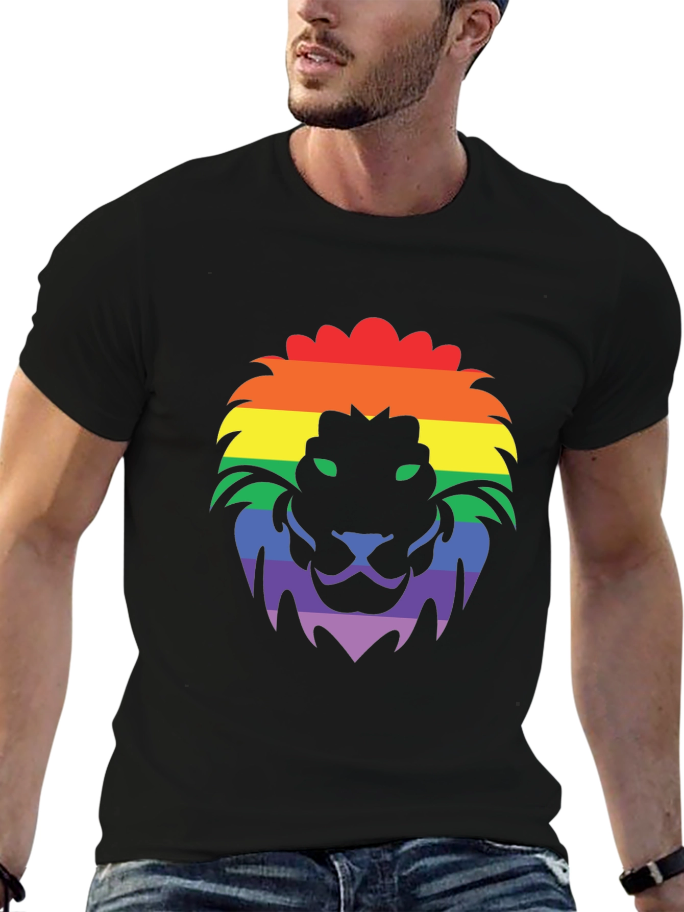Rainbow Lion Graphic T-Shirt - Pride Apparel