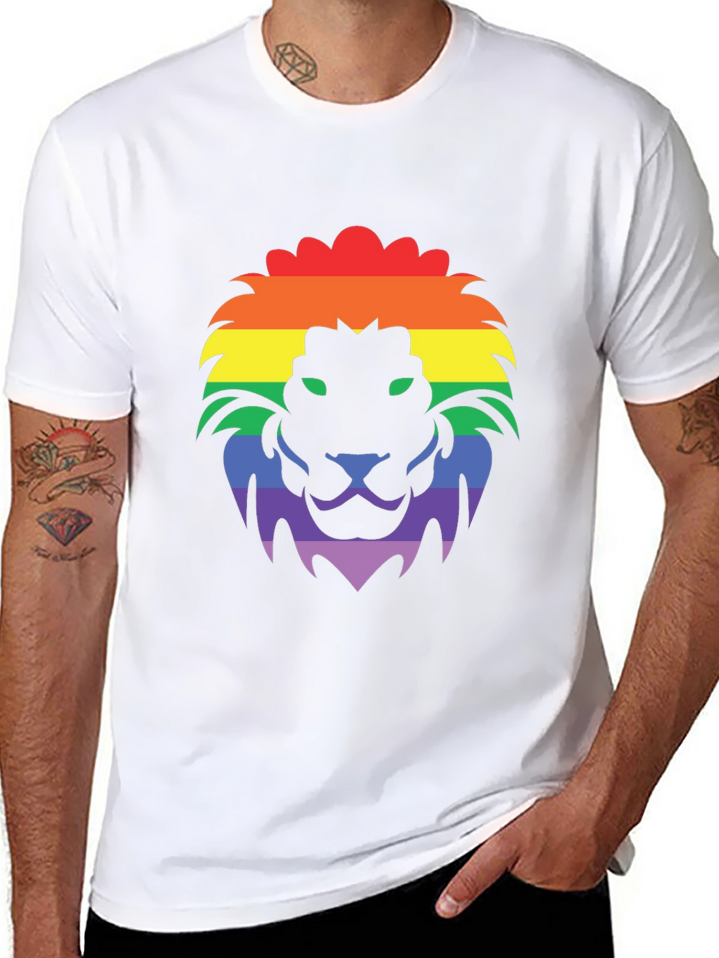 Rainbow Lion Graphic T-Shirt - Pride Apparel