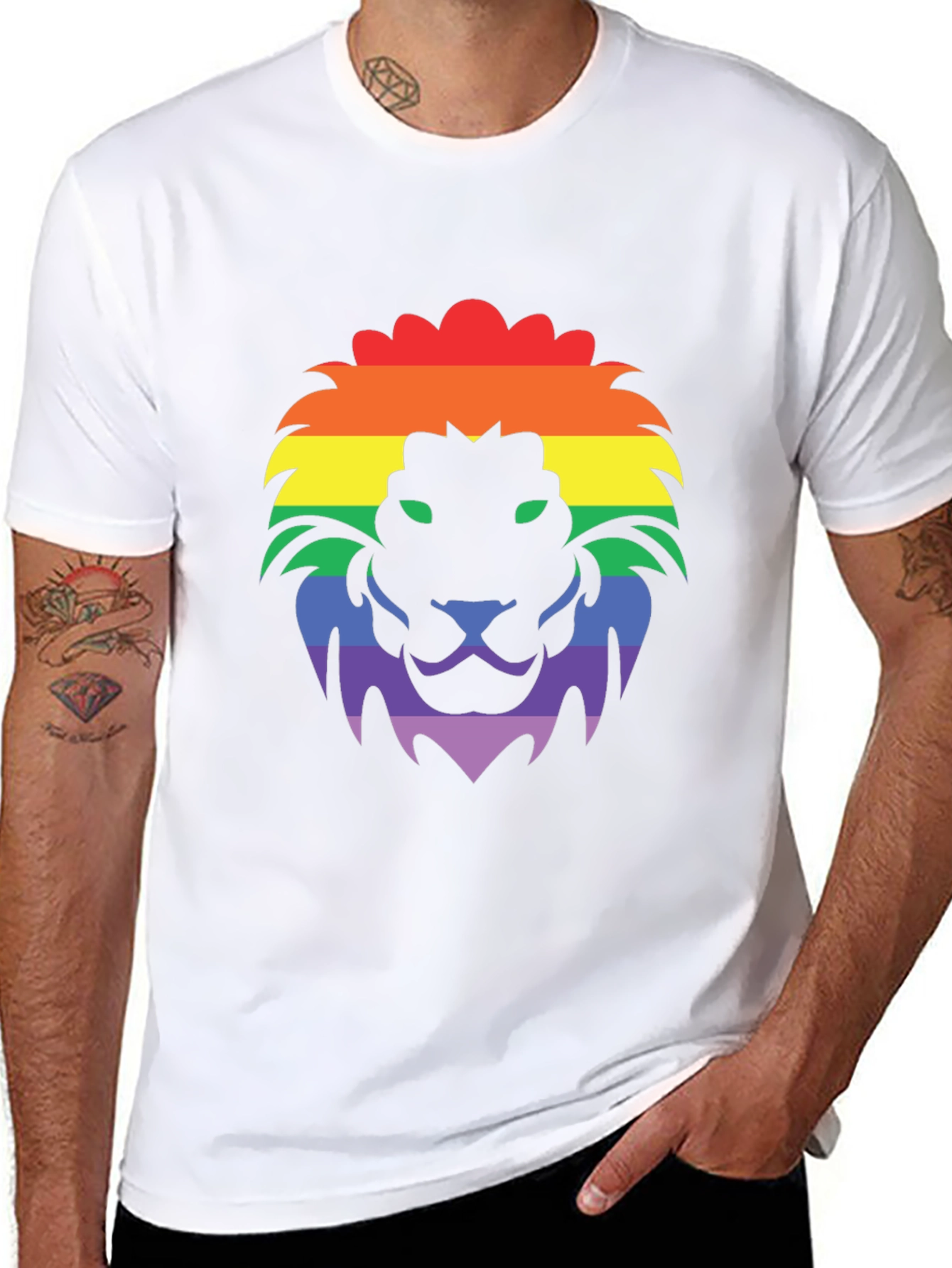 Rainbow Lion Graphic T-Shirt - Pride Apparel